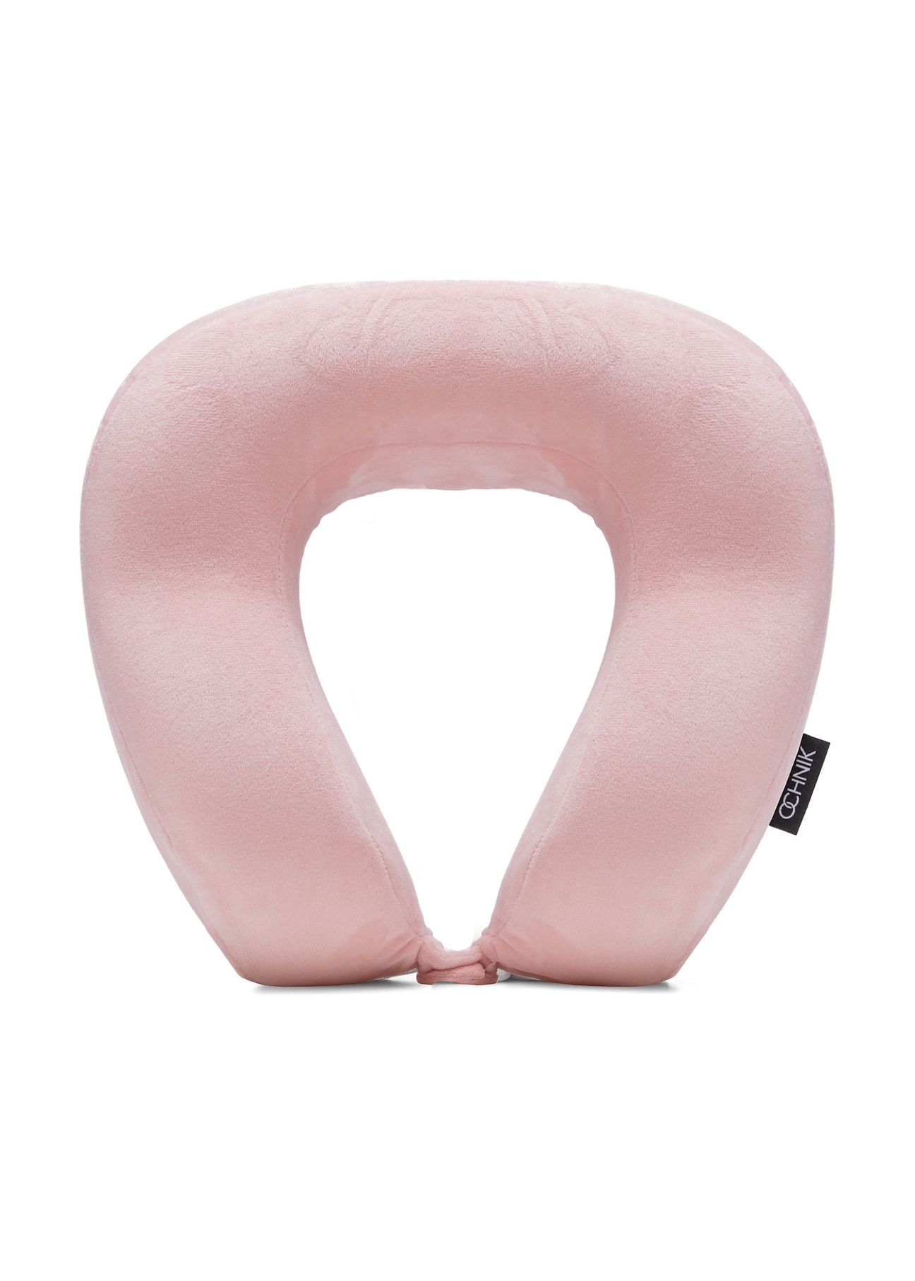 Pink travel pillow AW-014-0002-34(W25), front product view on white background.