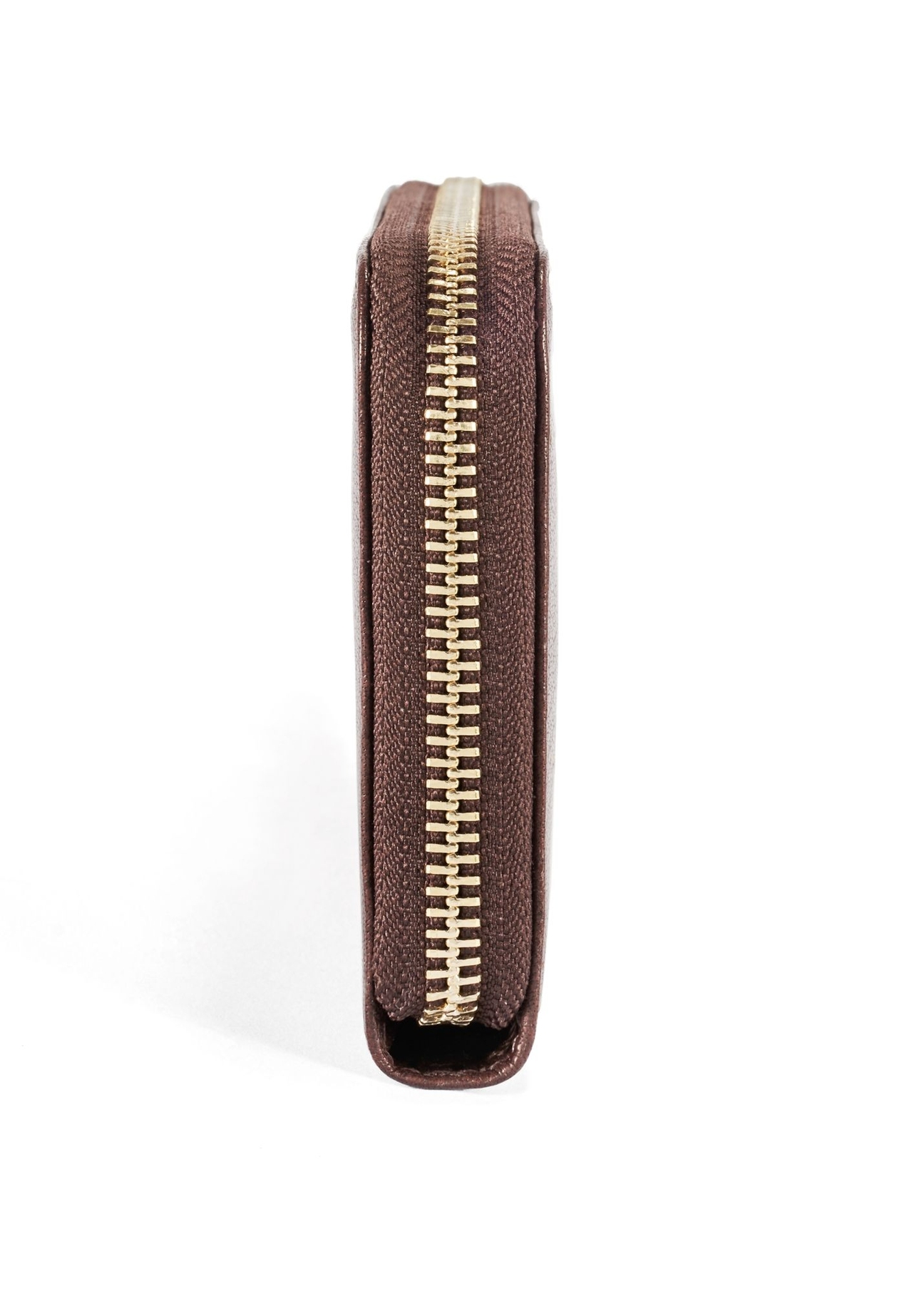 Large brown women's wallet PORES-0964-1H(Z26), product view from the side on a white background.