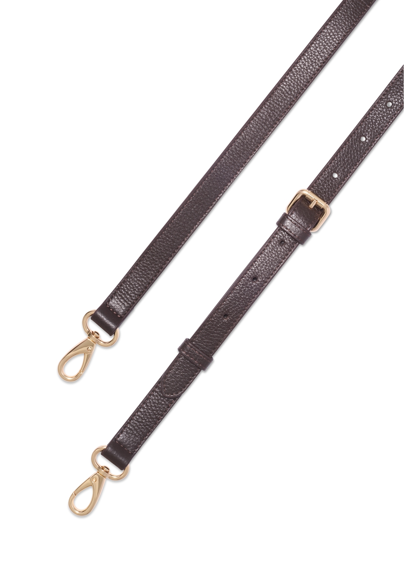 Brown large leather women's handbag TORES-1158-1I(Z26), view of the product strap on a white background.