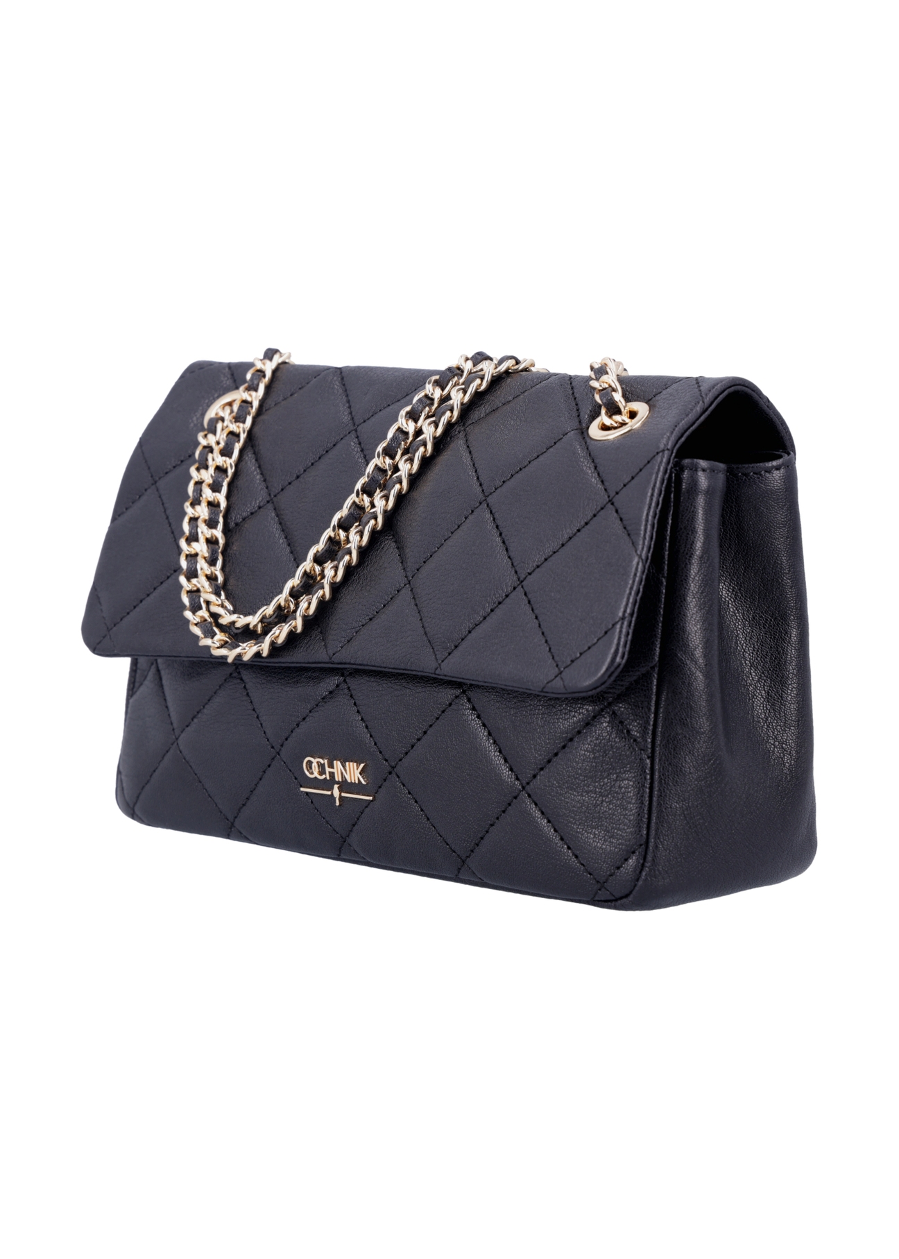 Elegant black women's shoulder bag TORES-1399-9P(Z26), diagonal product view on a white background.