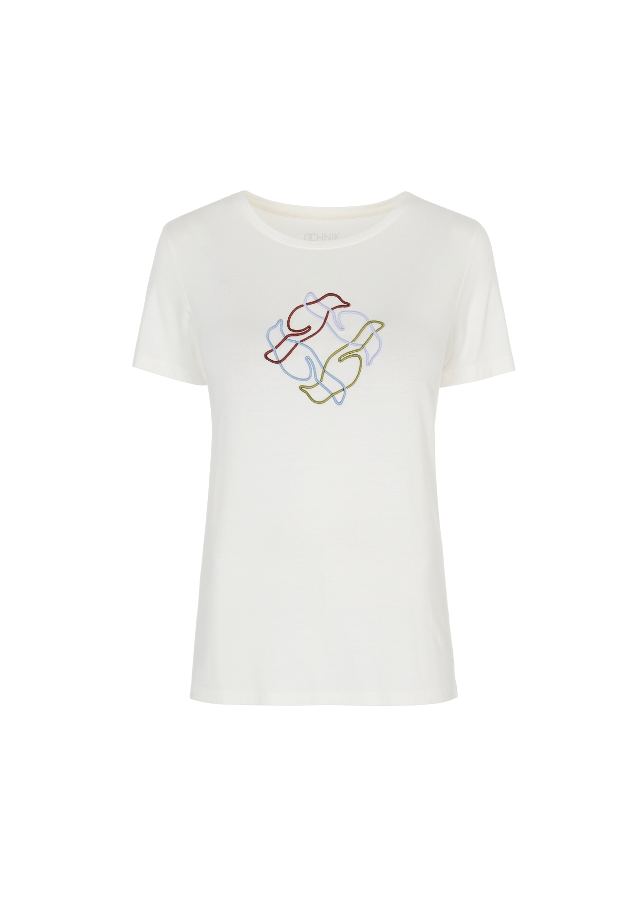 Biały T-shirt damski z wilgą TSHDT-0078-11(Z21)-02