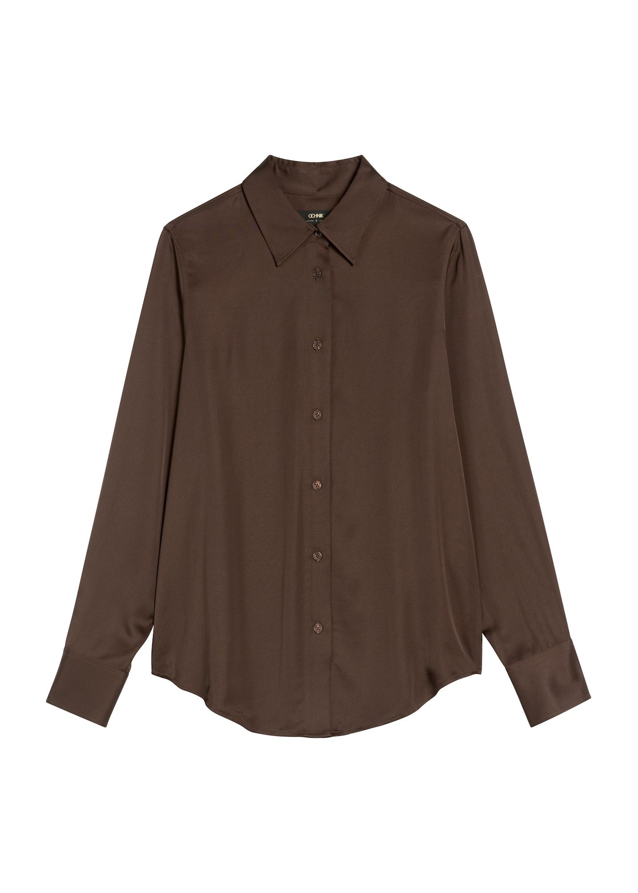 Chocolate women's shirt KOSDT-0172-1I(Z26), front product view on white background.