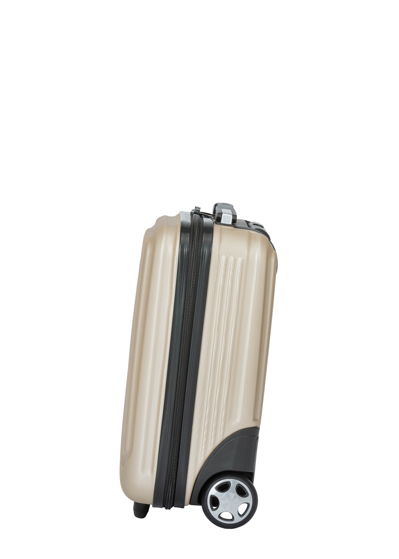 Cabin suitcase on wheels WALAB-0053-0X-16(W26), side view of the product on a white background.