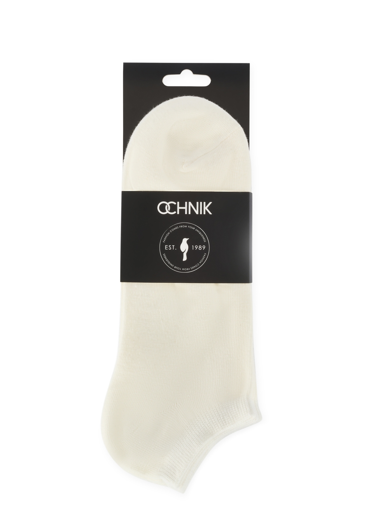 Set of white short men's socks ZESMT-0052-11(Z25), view of the product in the packaging on a white background.