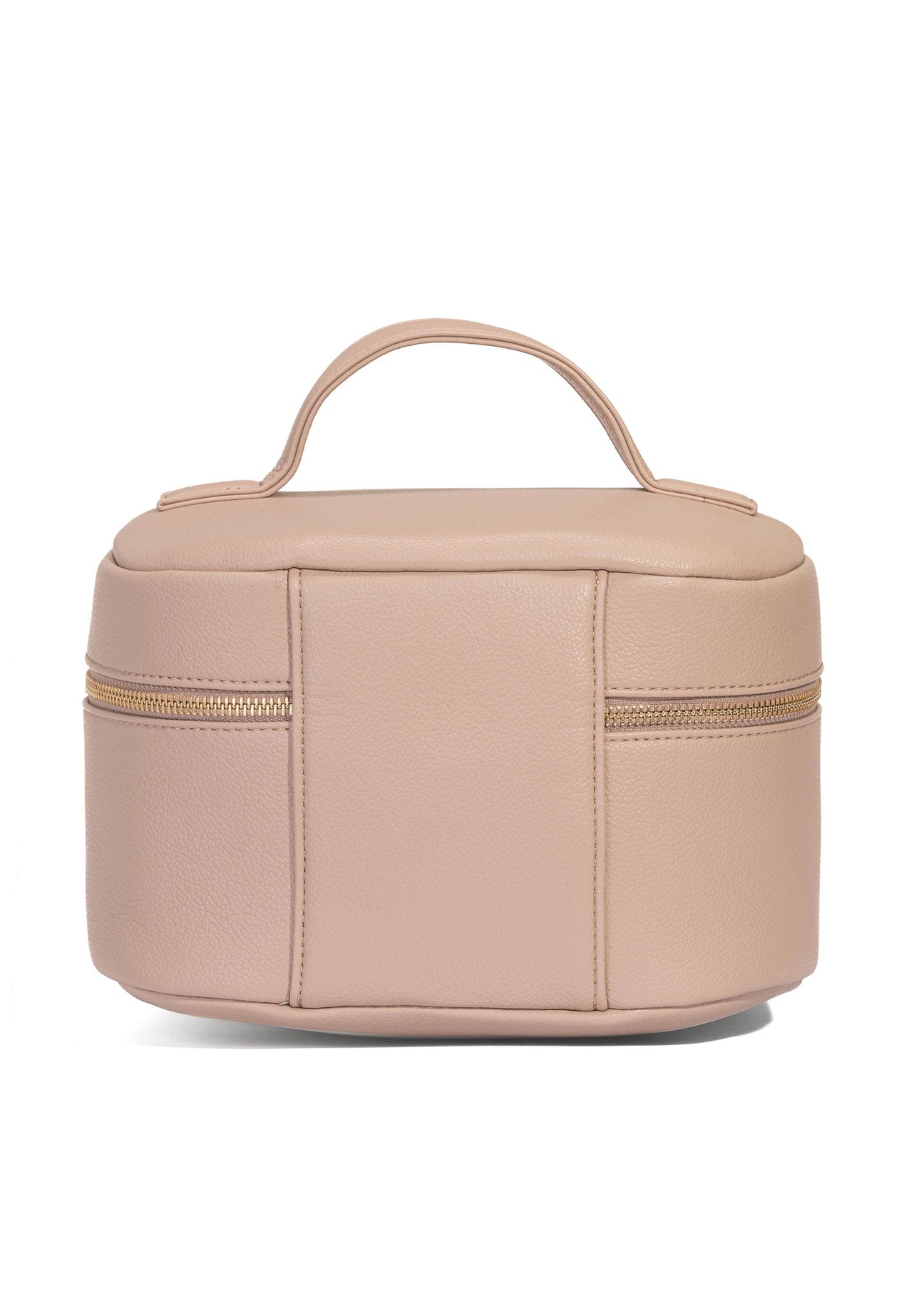 Beige round women's cosmetic bag TOREC-0919A-81(W25)-04