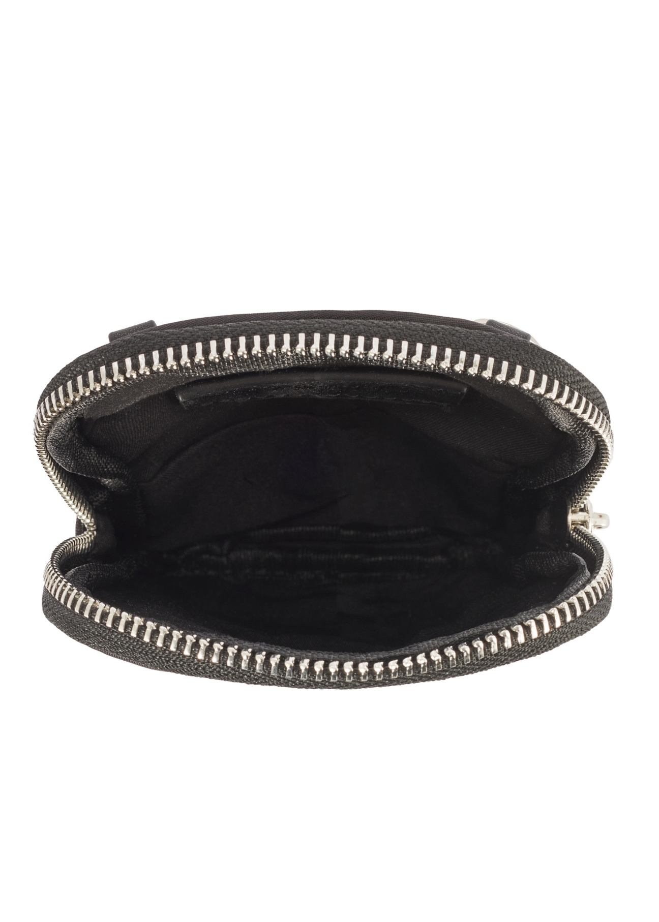 Black fabric women's bag TOREN-0331-99(Z25), product view inside on white background.