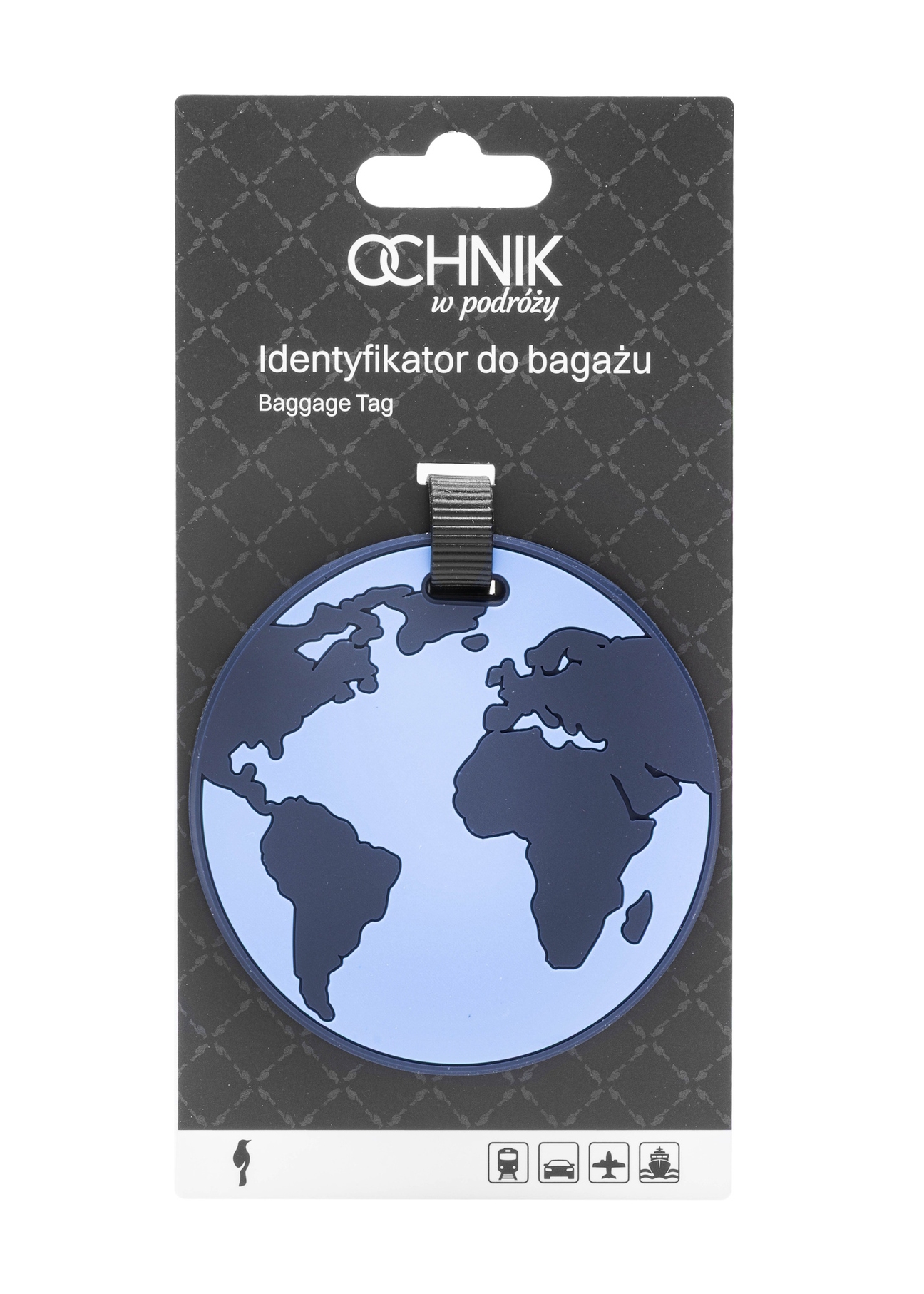 Luggage tag AW-012-0010-61(W25), front view of the product on a white background.