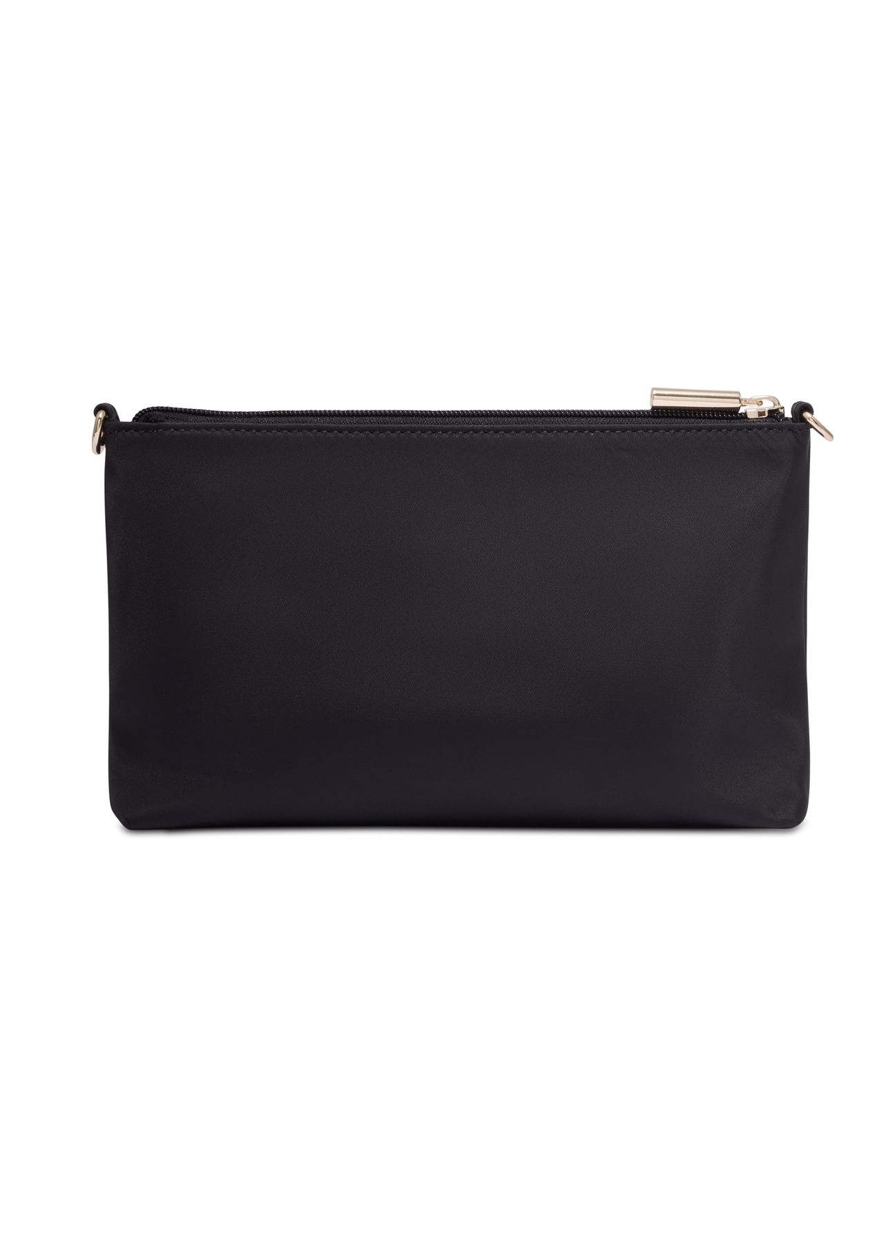 Black small women's handbag TOREN-0349-99(Z26), product view from the back on a white background.