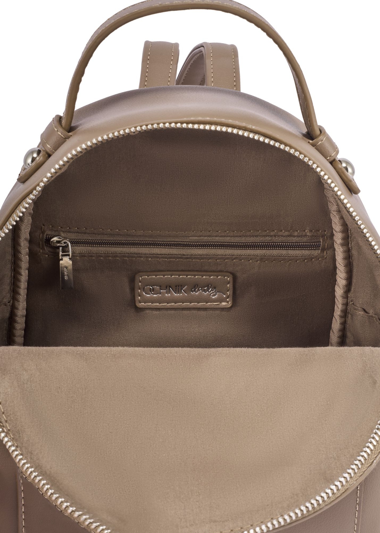 Small women's city backpack TOREC-1321-1K(Z26) - close-up detail, on white background.