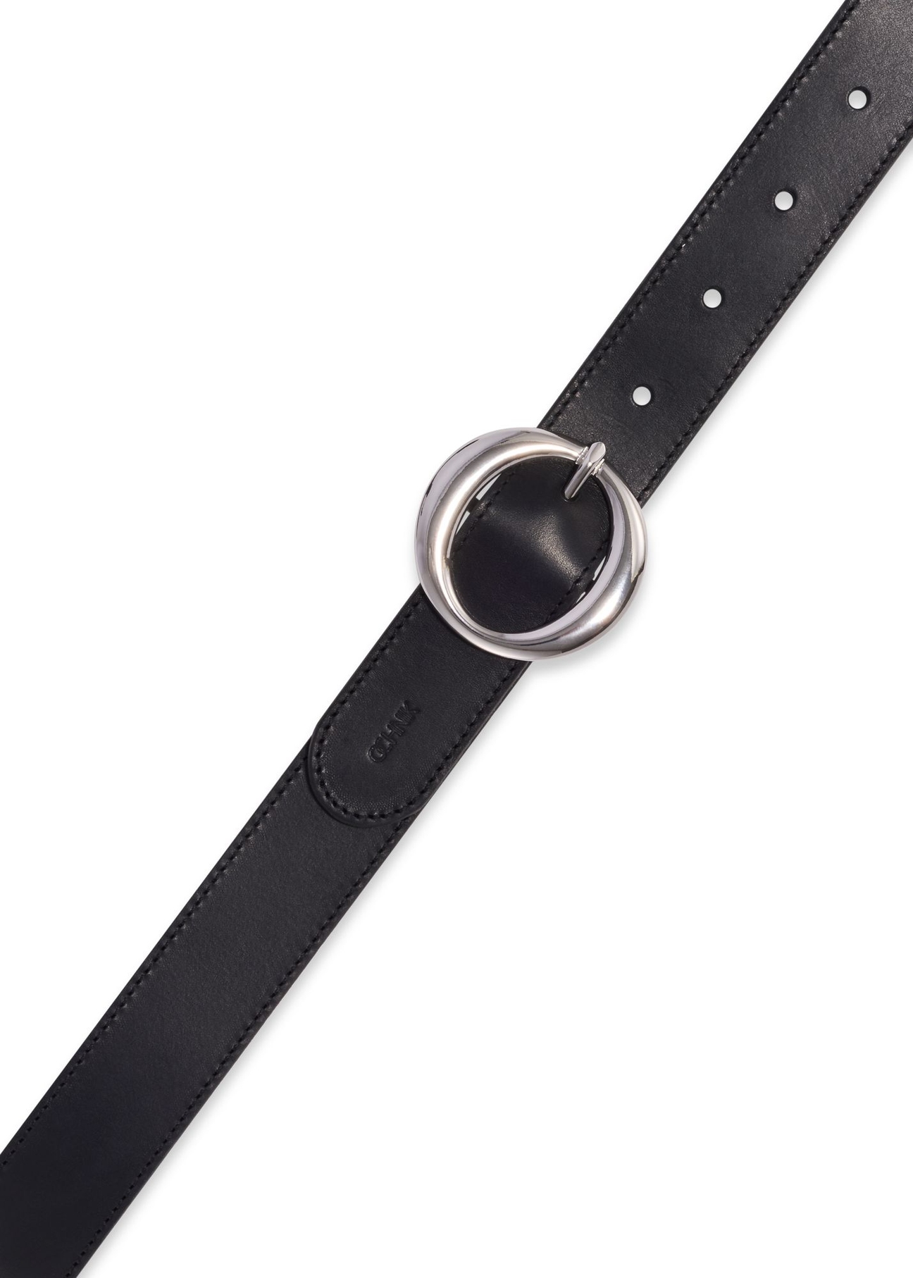 Black leather women's belt PASDS-0353-99(Z26)