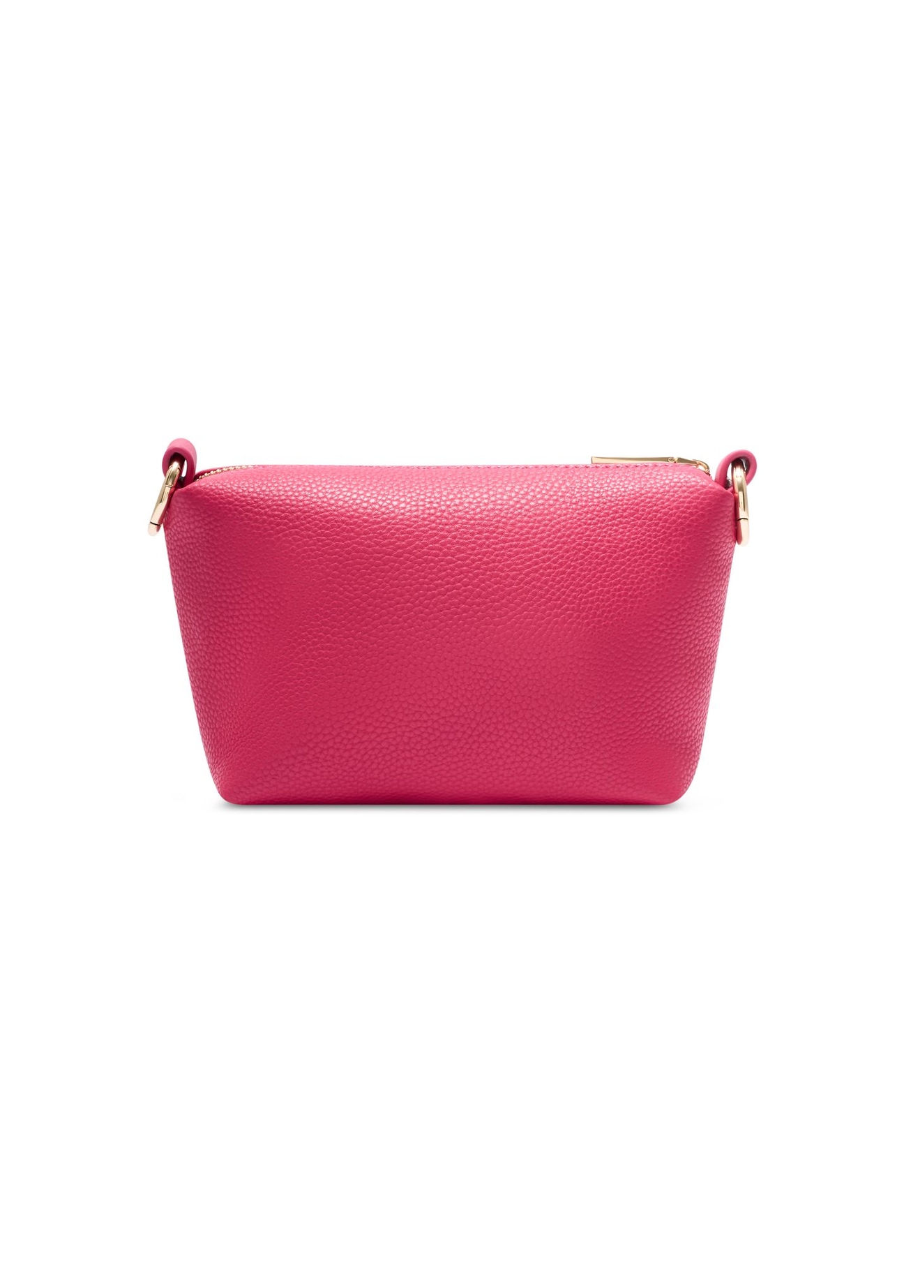 Small fuchsia women's handbag TOREC-0882-5E(W26) - product view from the back, on a white background.
