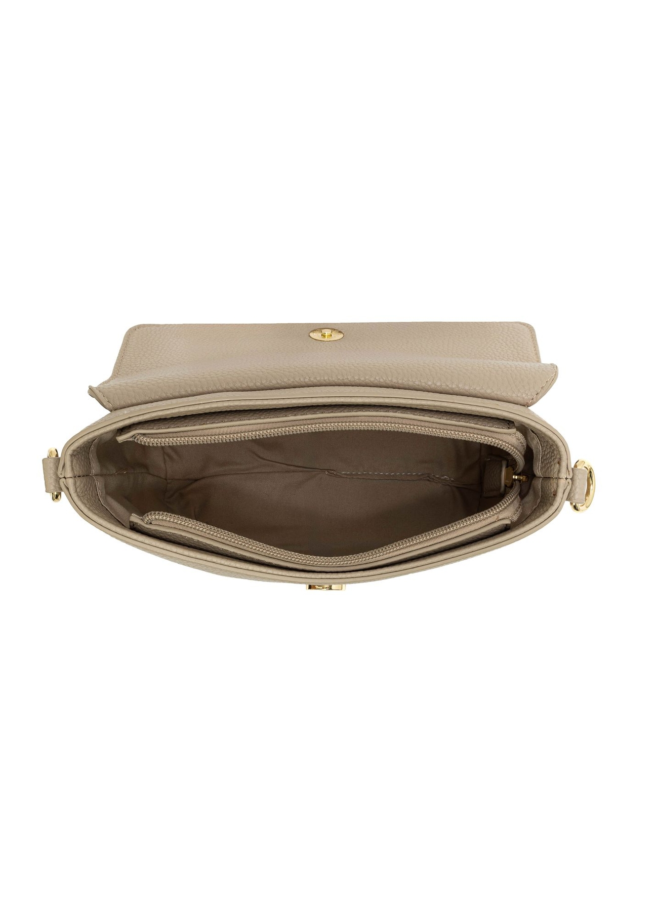 Dark beige small women's handbag with logo TOREC-0916A-82(W25)-05