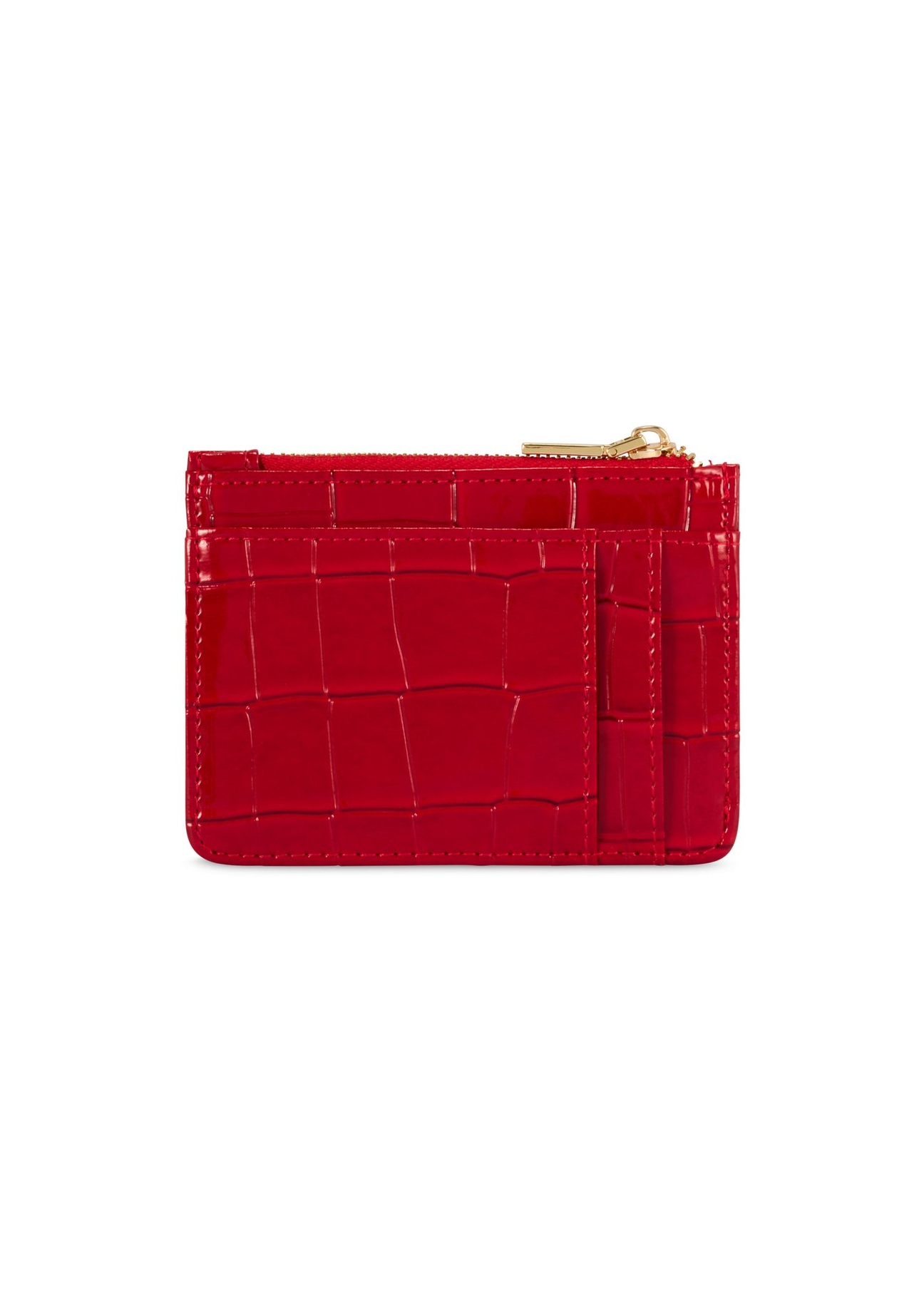 Small red women's wallet POREC-0425-42(Z25) - back view of the product on a white background.