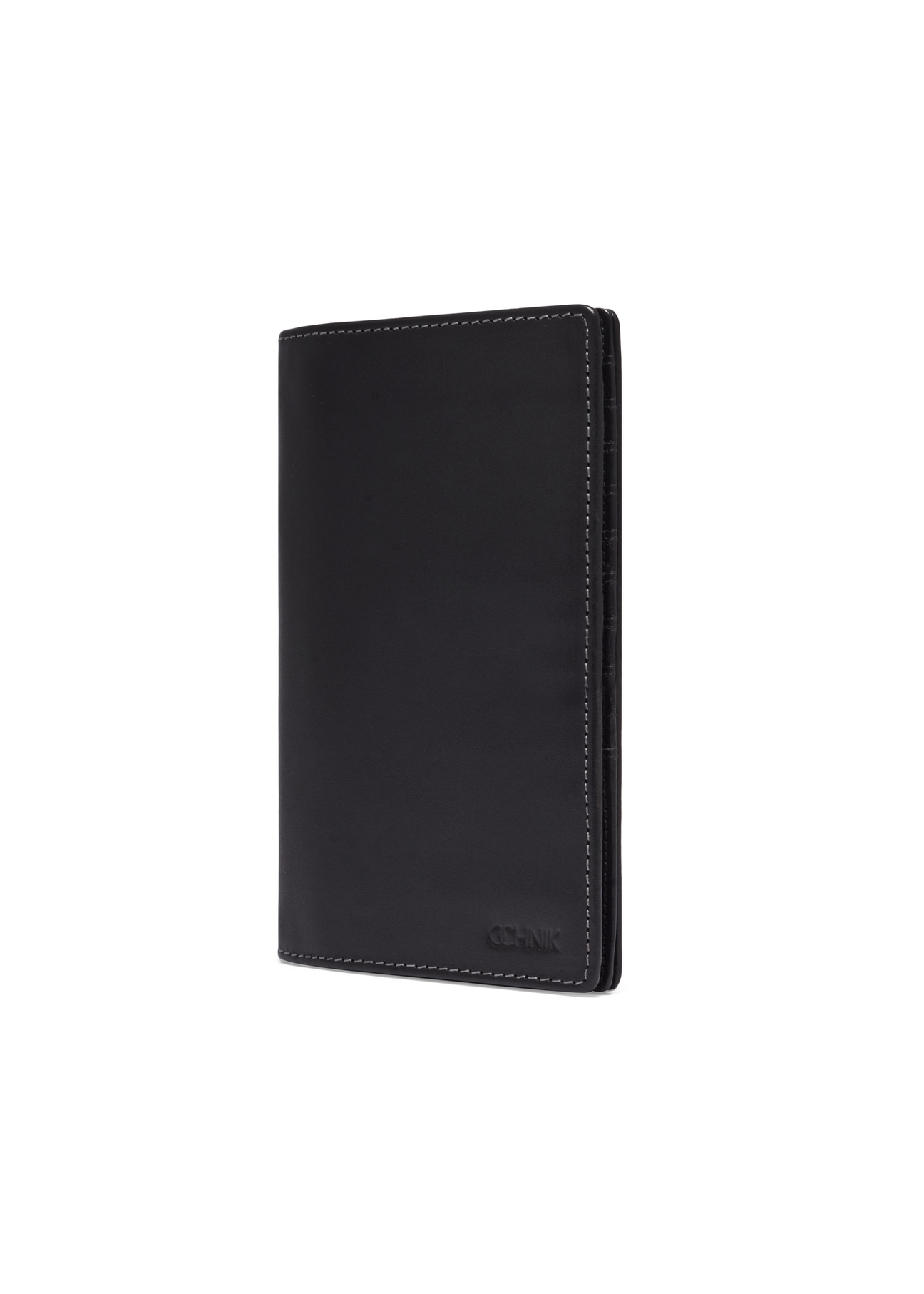 Black men's leather wallet PORMS-0706-99(Z26), diagonal product view on white background.
