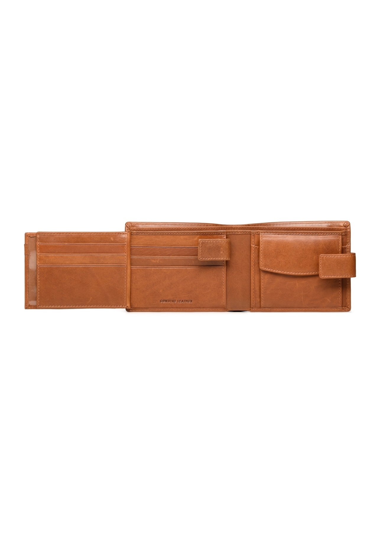 Men's leather wallet PORMS-0302A-88(Z25), product view from the inside on a white background.-02