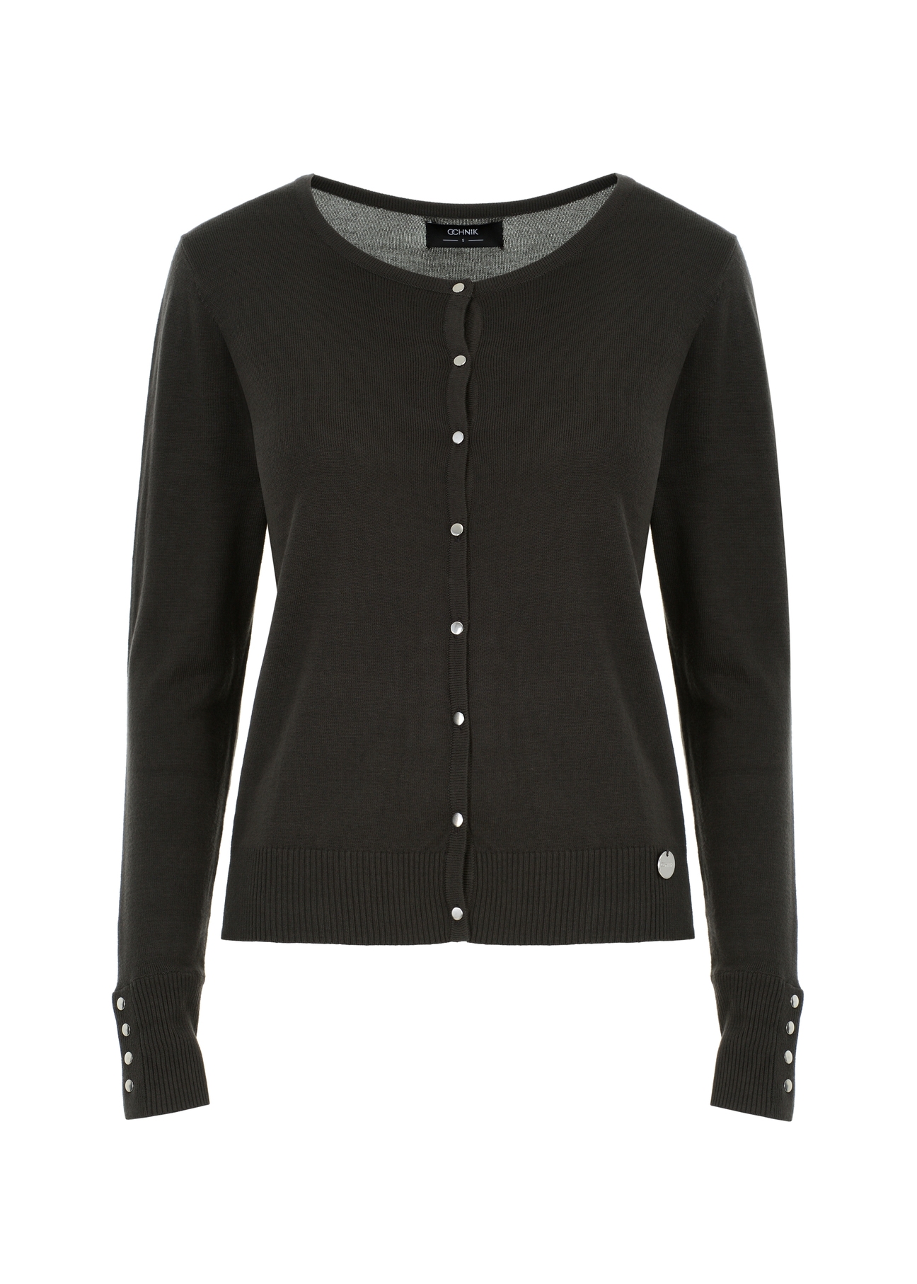 Unzipped navy blue women's sweater LSLDT-0034-91(Z22)-04