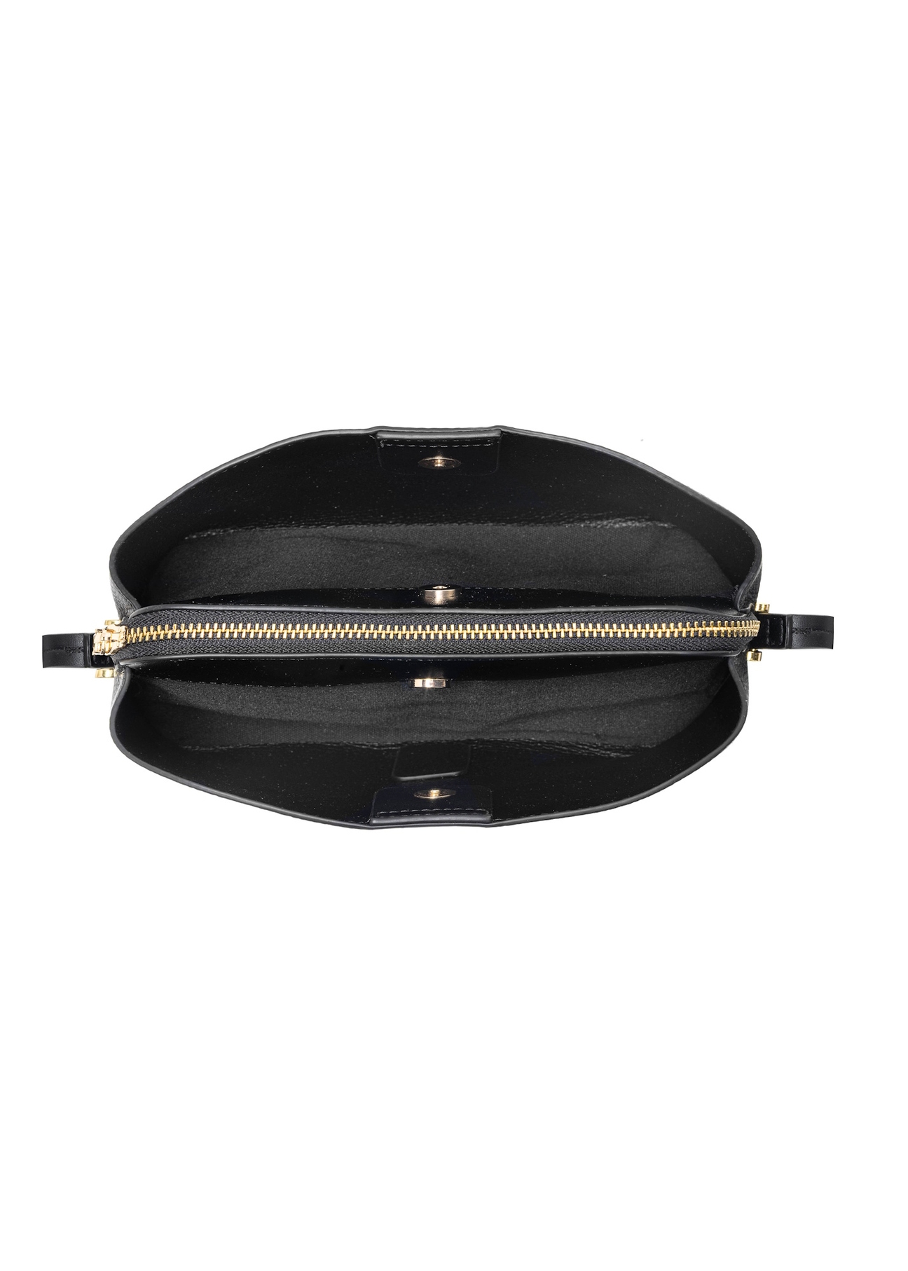 Black small women's handbag TOREC-0768C-99(Z25), product view inside on white background.