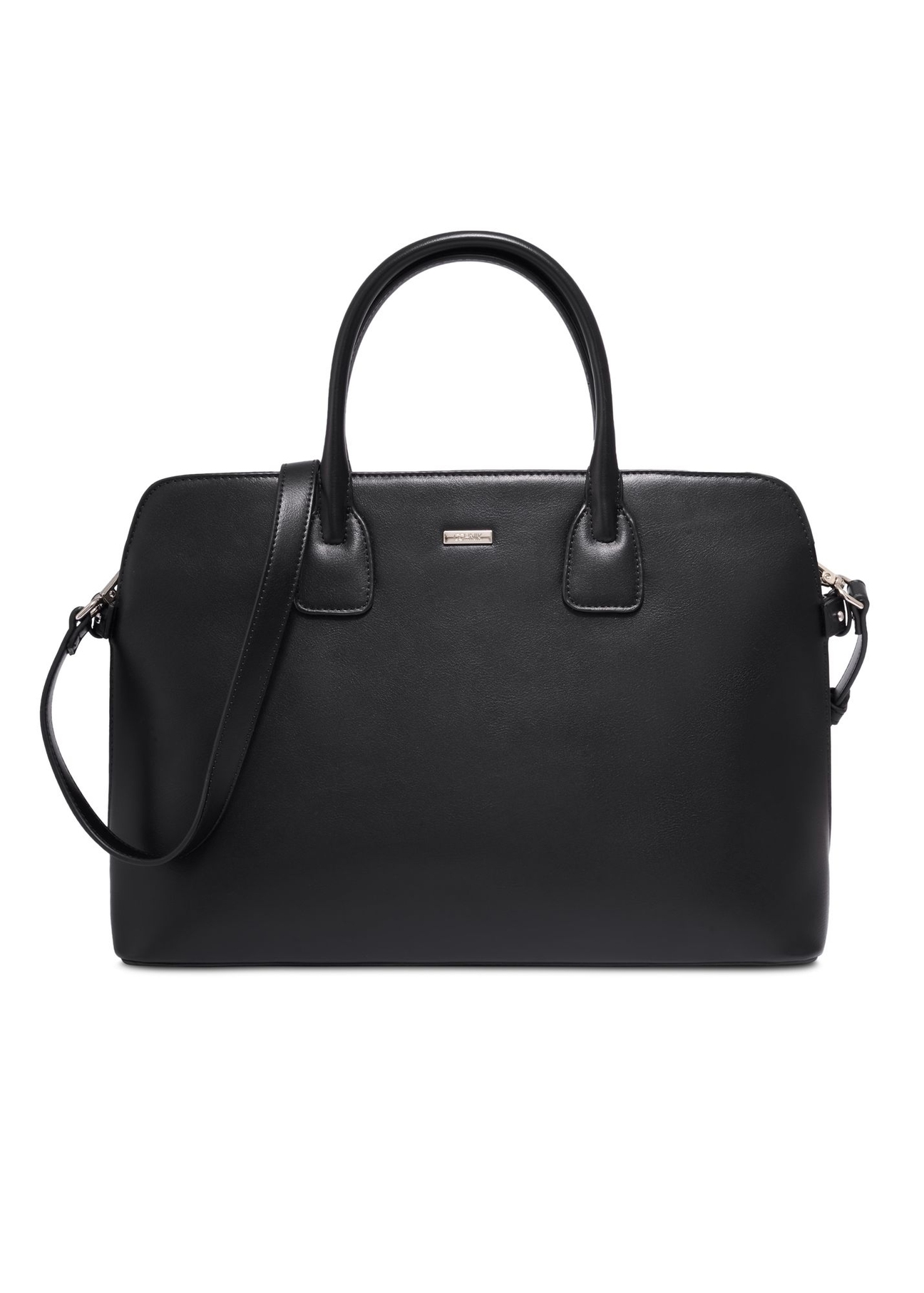 Black women's laptop bag TOREC-1351-99(Z26) - front product view, on white background.