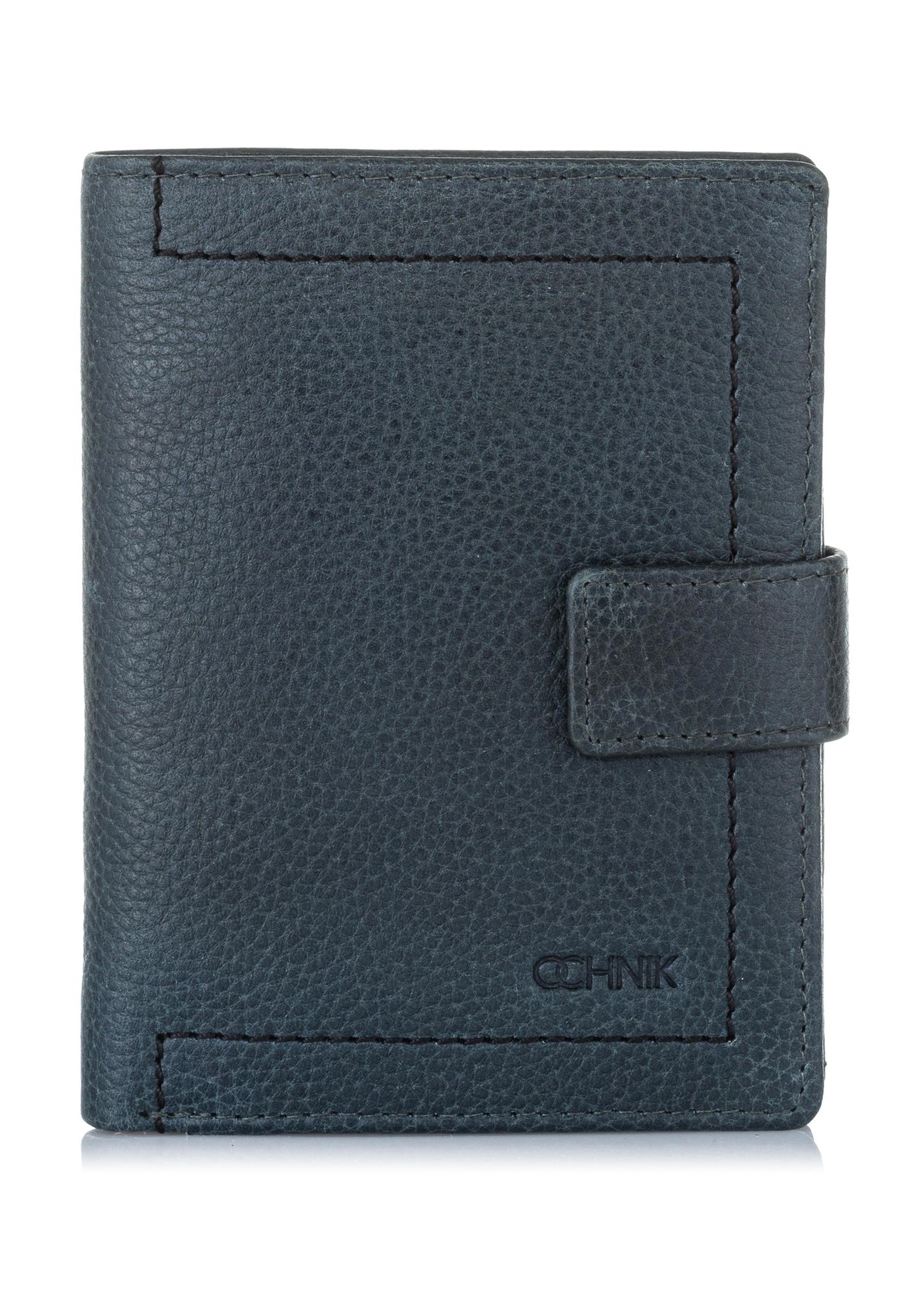 Men's navy blue leather wallet PORMS-0519-69(W23)-01