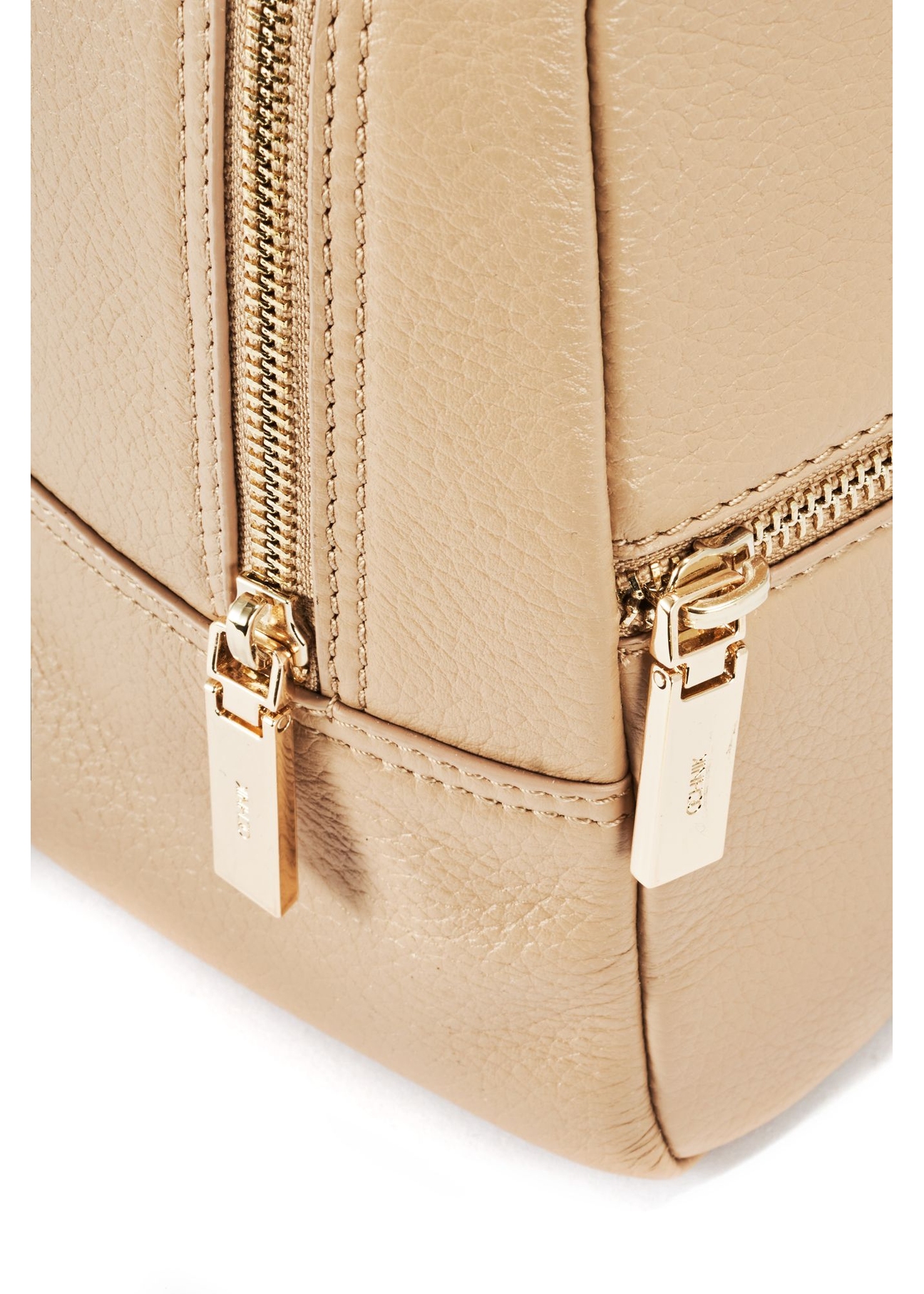 Beige leather women's backpack TORES-0898E-1B(W26)