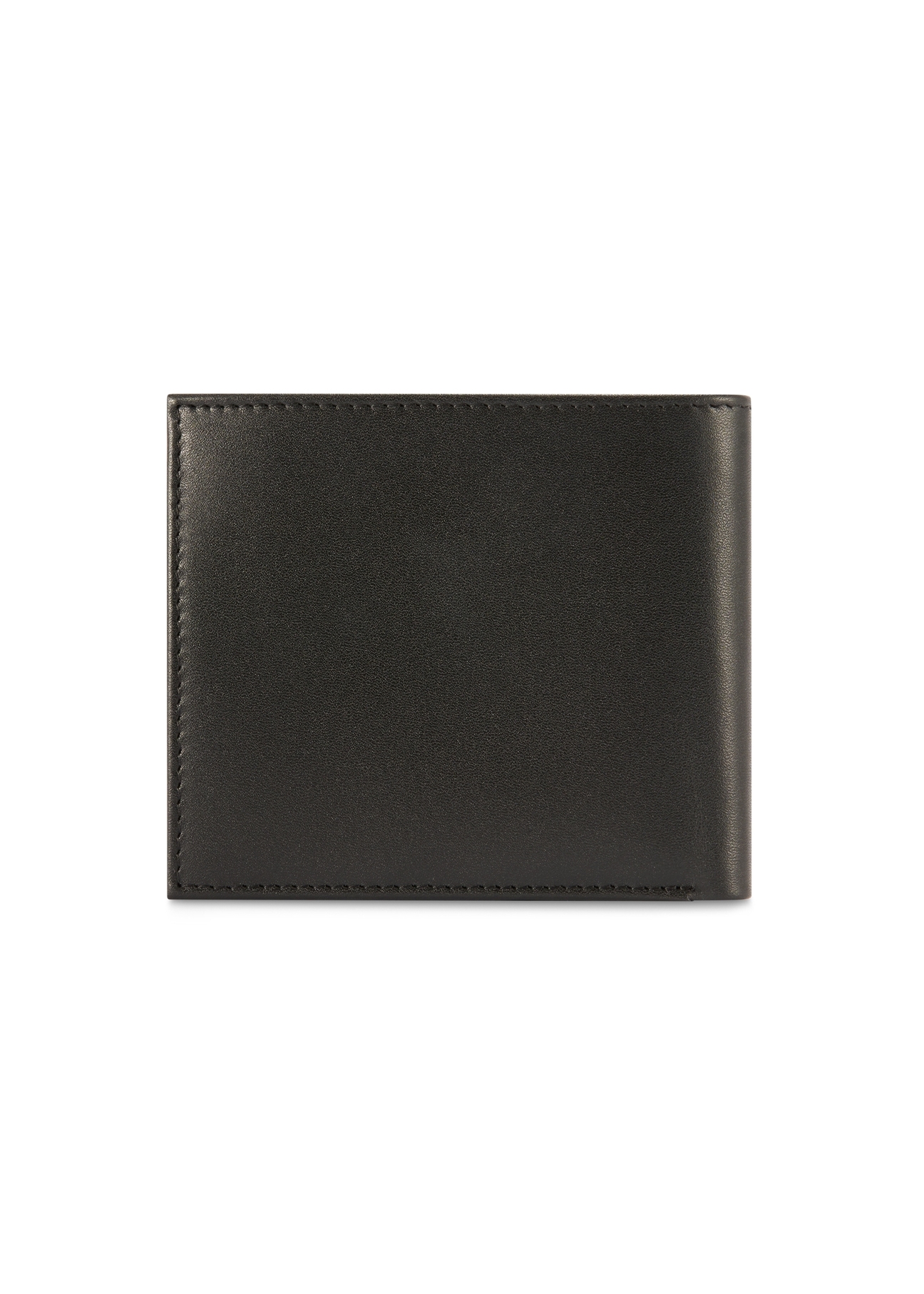 Black men's leather wallet PORMS-0655-99(Z25), product view from the back on a white background.