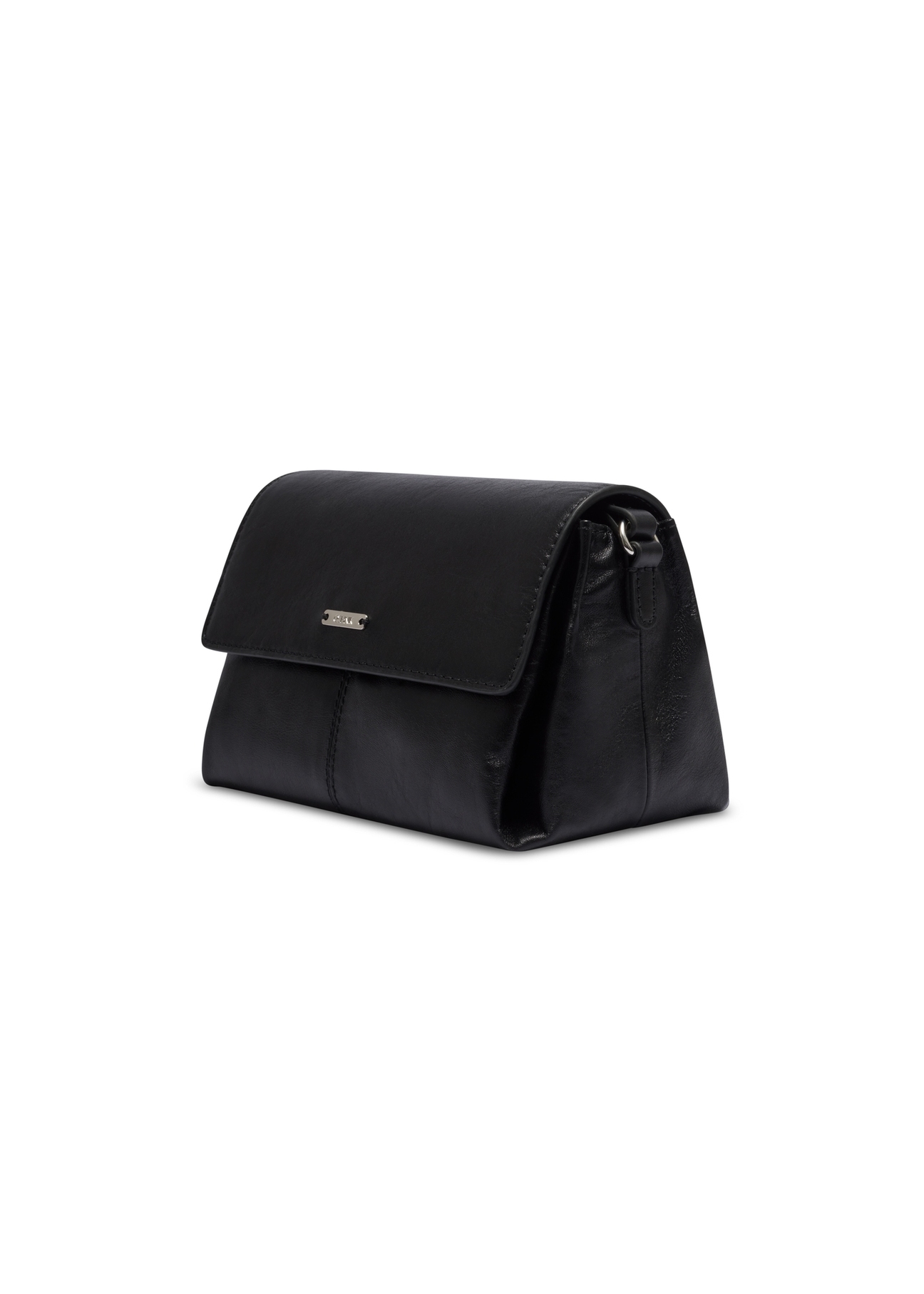 Black small leather handbag TORES-1351-99(Z26), diagonal product view on a light background.