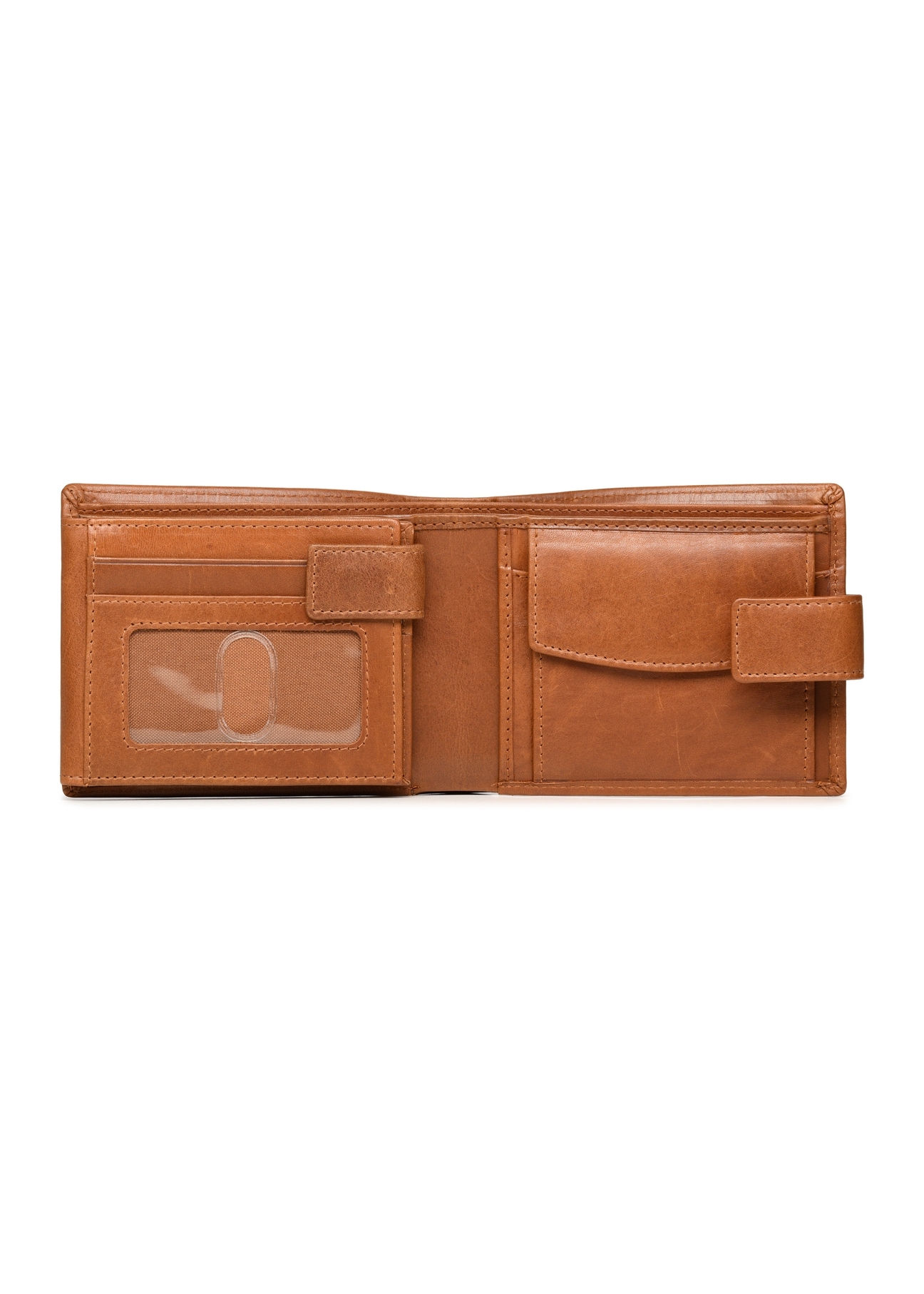 Men's leather wallet PORMS-0302A-88(Z25), product view from the inside on a white background.