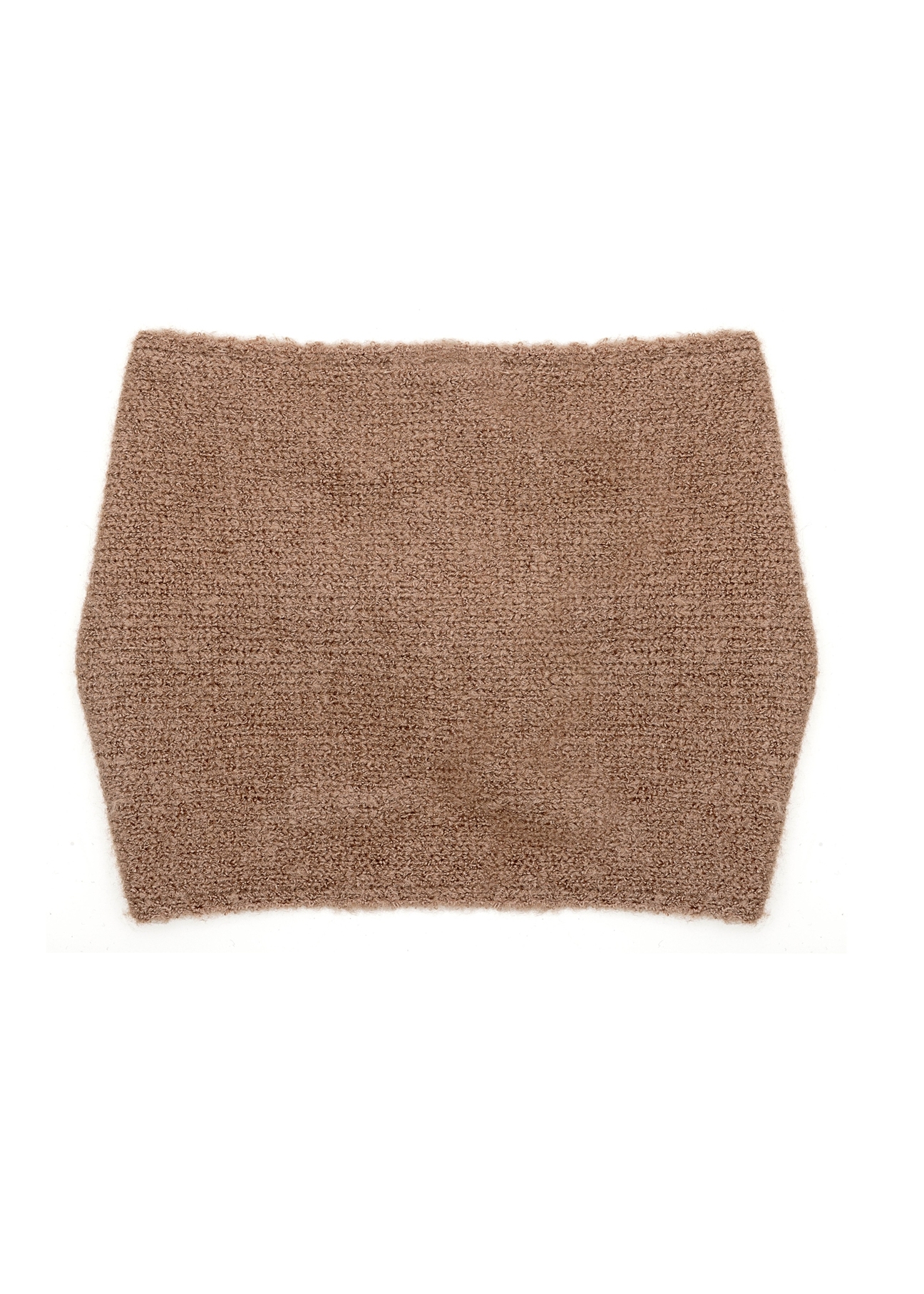 Camel women's headband with tie CZADT-0070A-24(Z25), product view from the back on a white background.