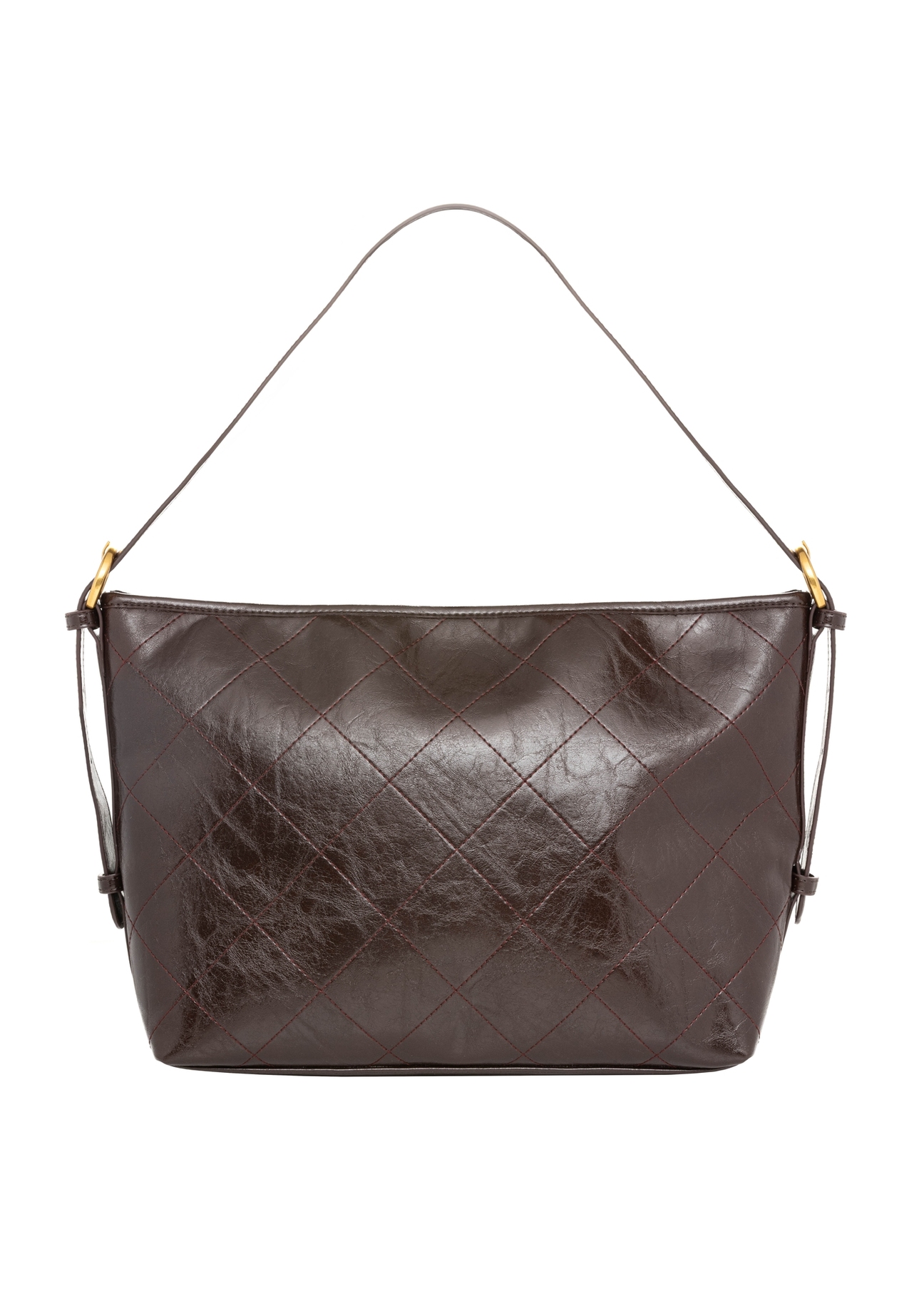 Women's handbag in black TOREC-1284-9I(Z26), product view from the back on a white background.