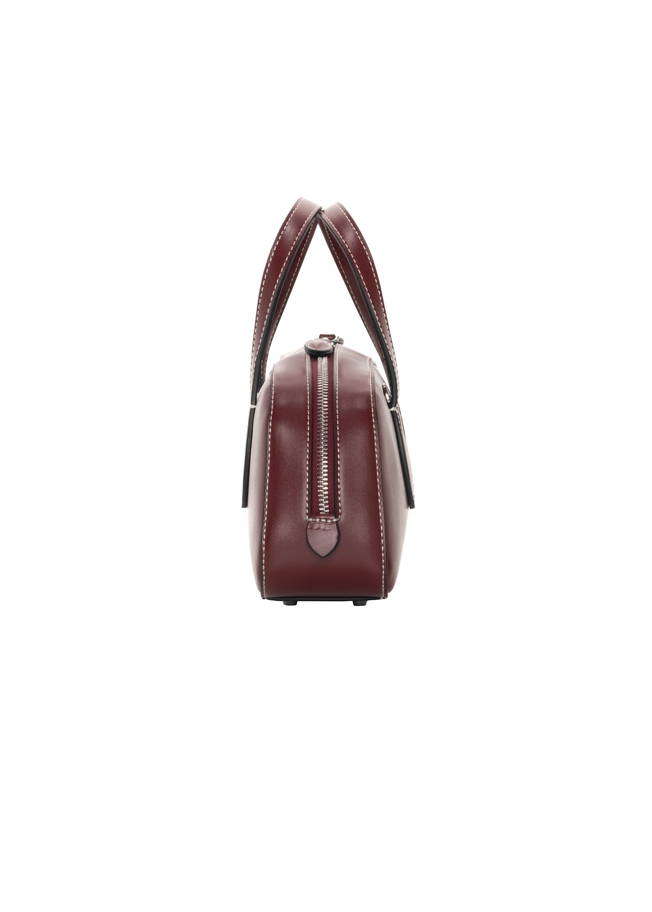 Small dark red women's handbag TOREC-1382-4C(Z26), side view on a white background.