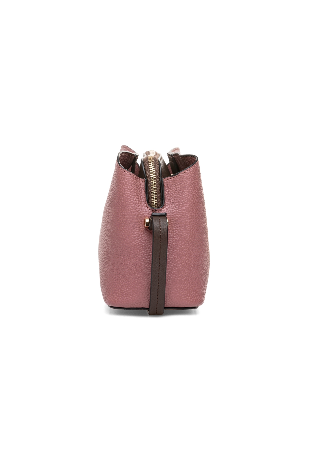 Small women's handbag in pink TOREC-0768 C-32(Z 25), side view of the product on a white background.