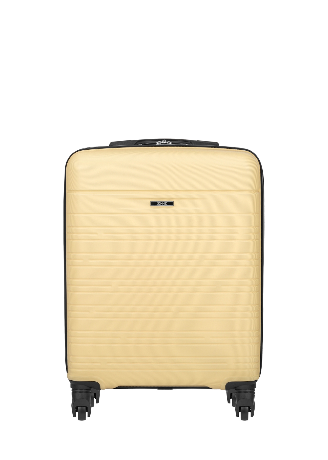 Small suitcase on wheels WALAB-0083-2B-19(W26) - front view of the product, on a white background.