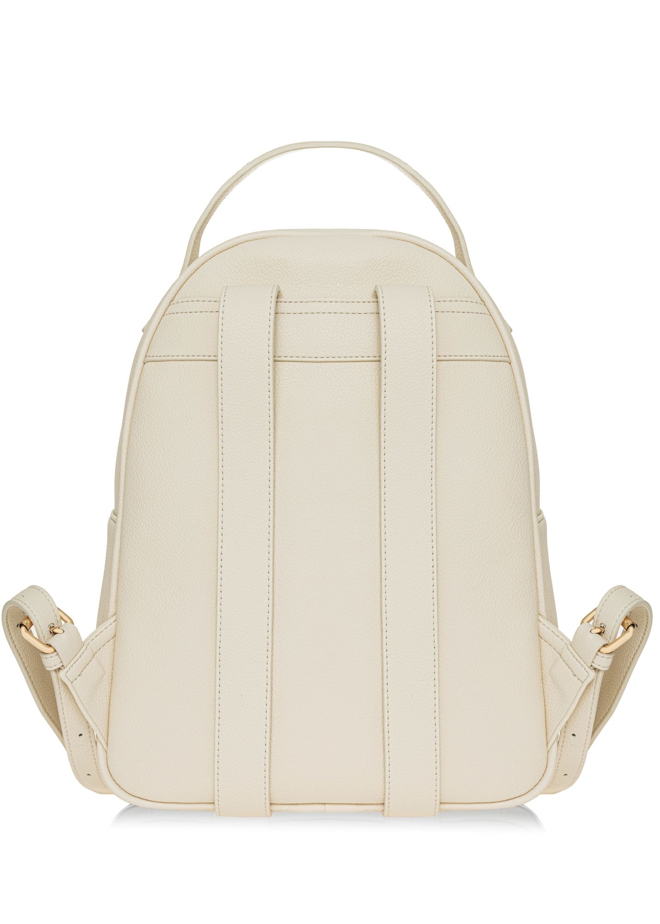 Cream women's medium backpack TOREC-0920-0B(W26) - product view from the back, on a white background.