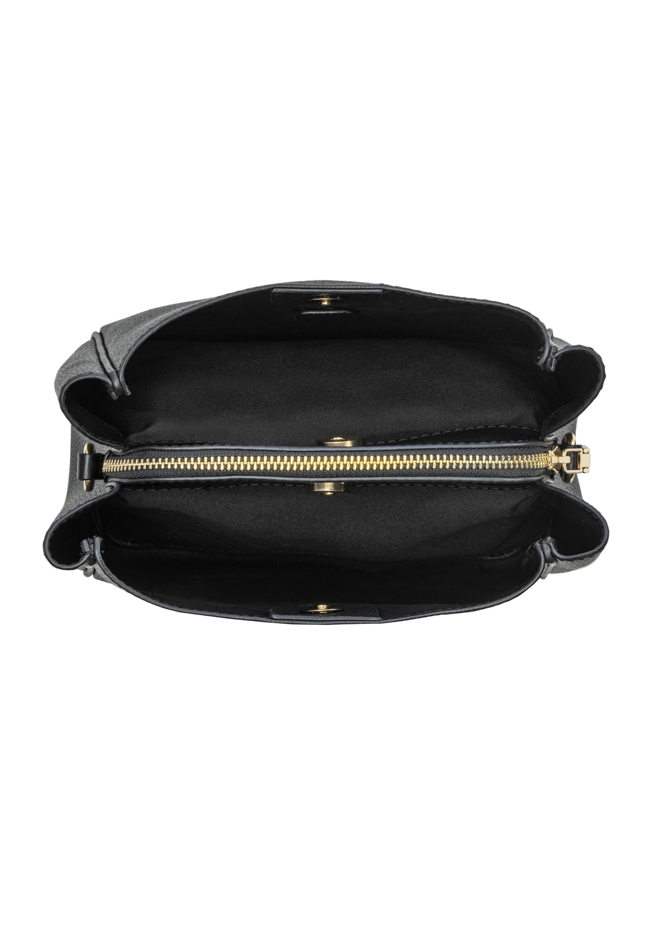 Black women's shoulder bag TOREC-1180-99(W26) - product view from above, on a white background.