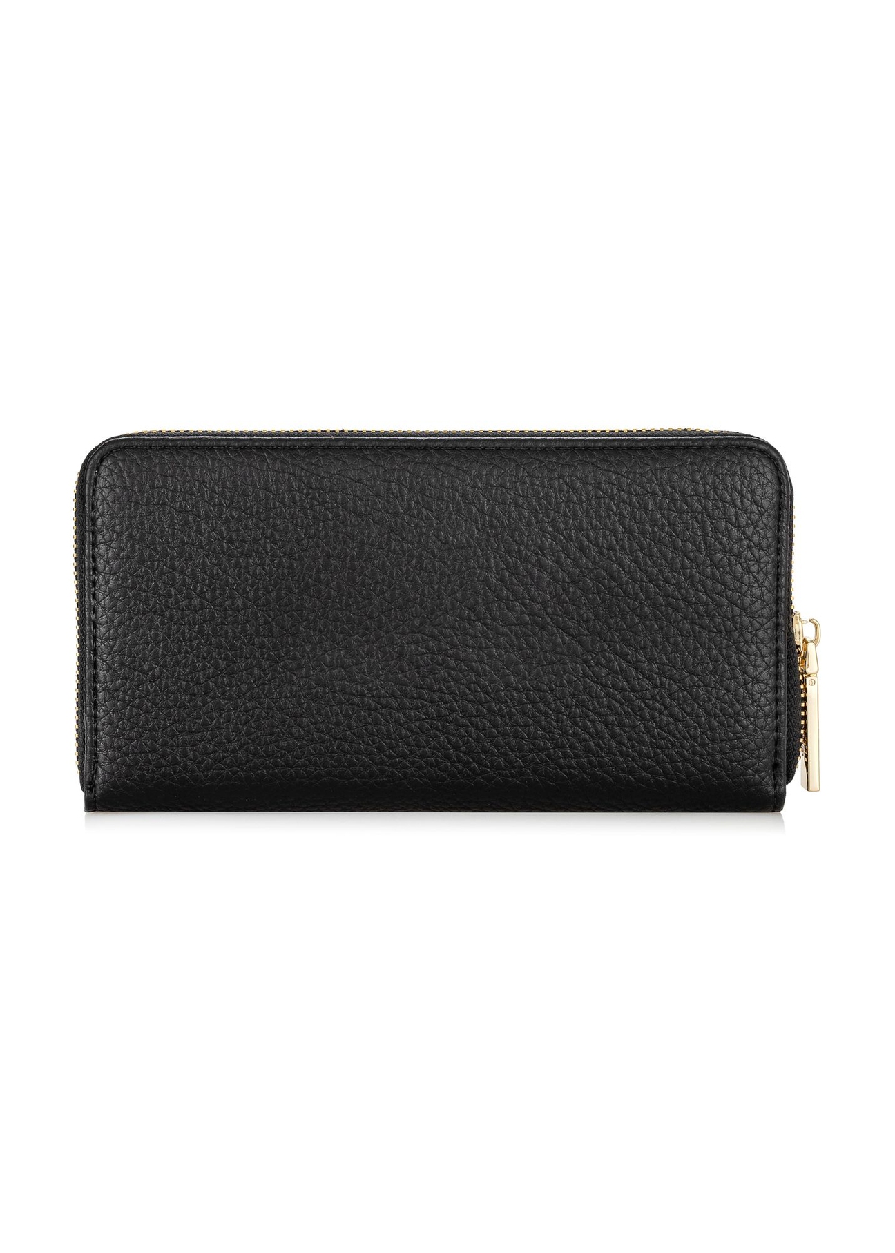 Large black women's wallet with logo POREC-0377-99(W24)-04