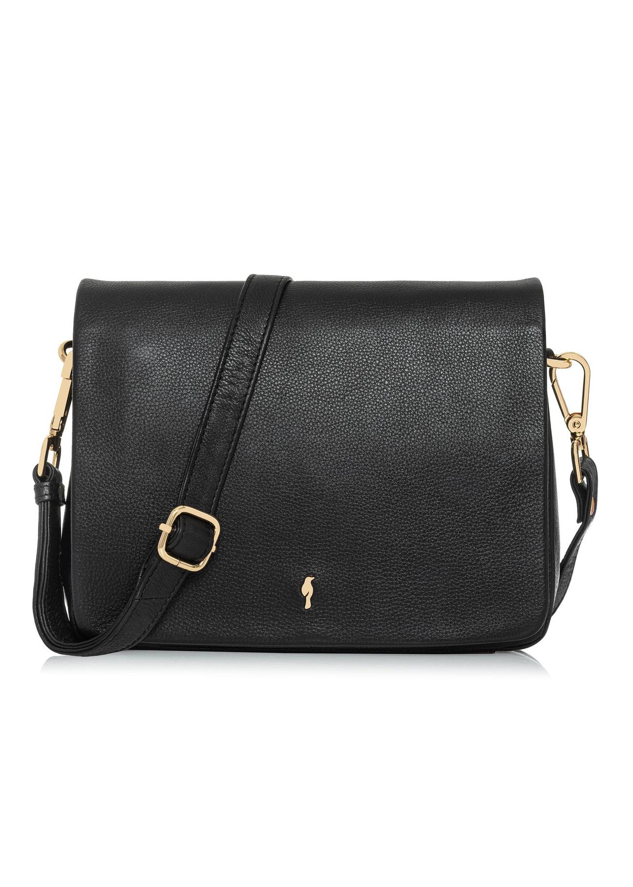 Black leather women's handbag TORES-0911D-99(W25)-01