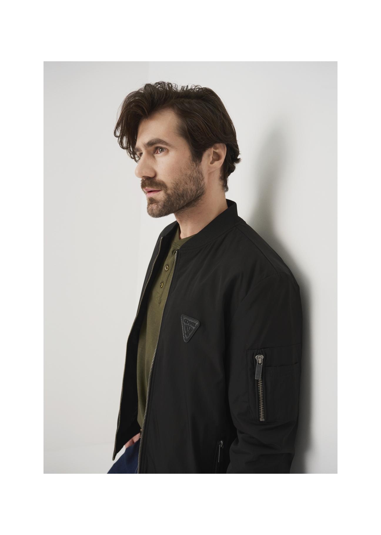 Men's black bomber jacket KURMT-0268-99(W23)-01