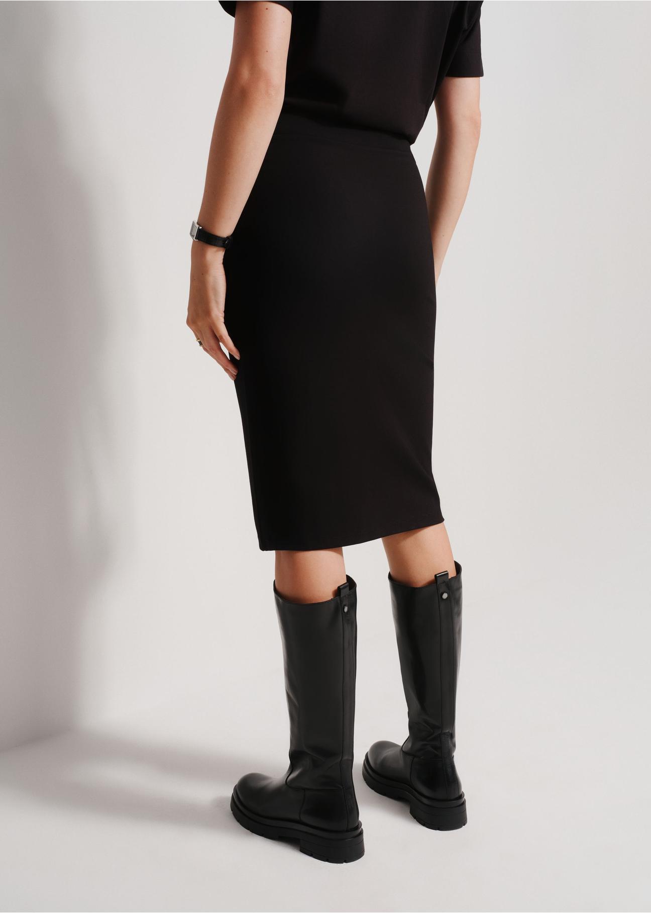 Women's black pencil skirt SPCDT-0092-99(Z24)-03