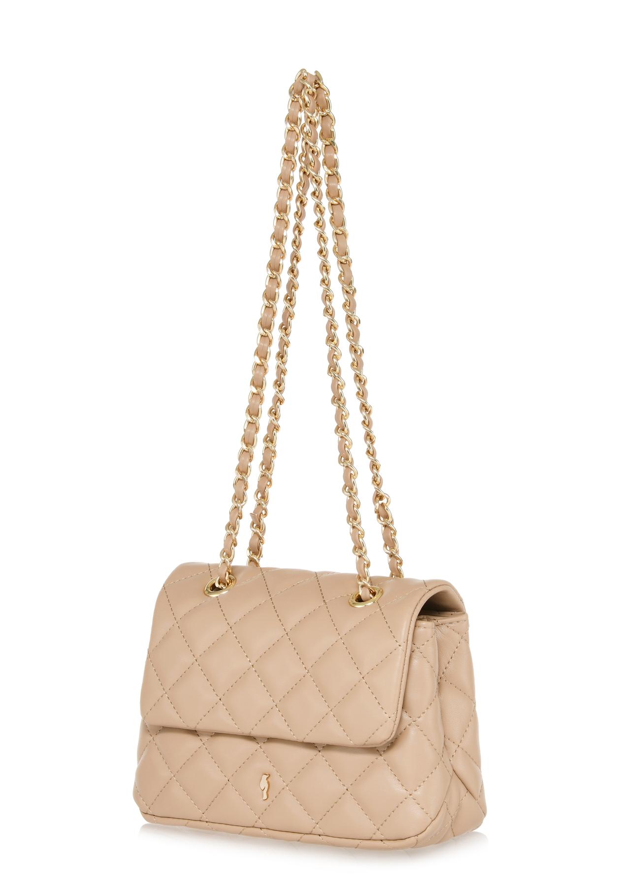 Beige quilted chain handbag TOREC-0932-81(W24)-02