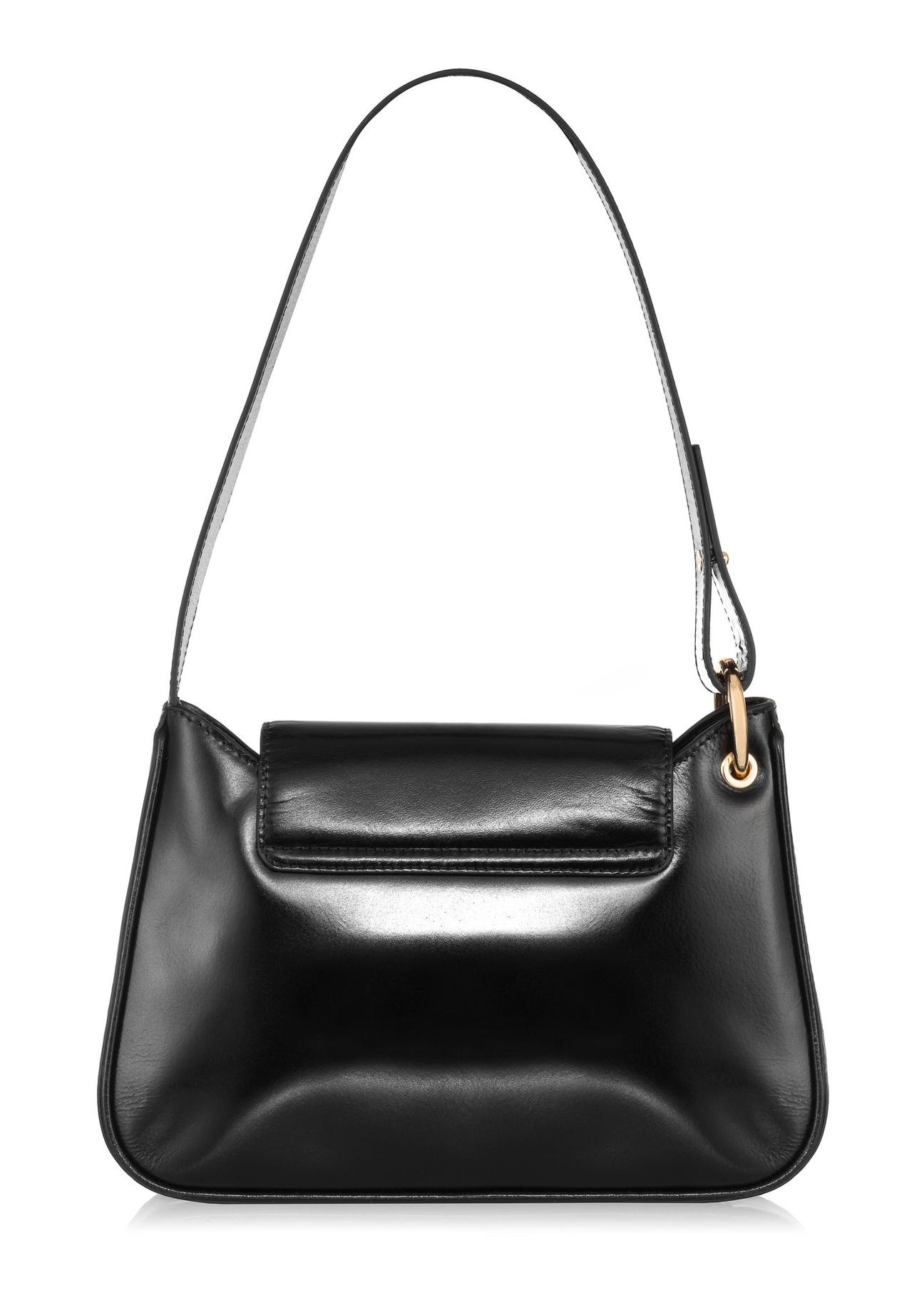 Black leather shoulder bag TORES-0995-99(W24)-05