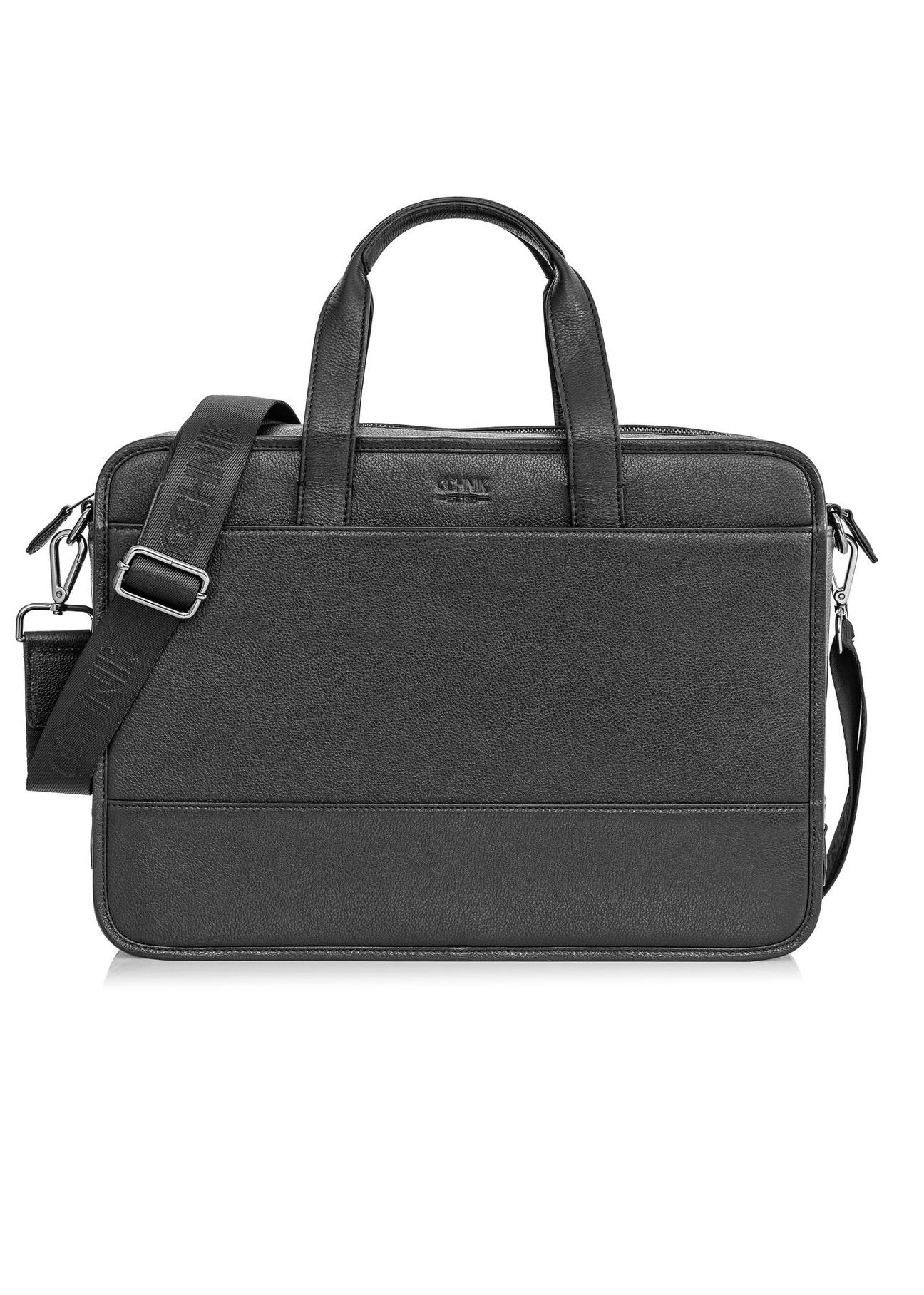 Black leather men's bag TORMS-0448-99(W25)-01