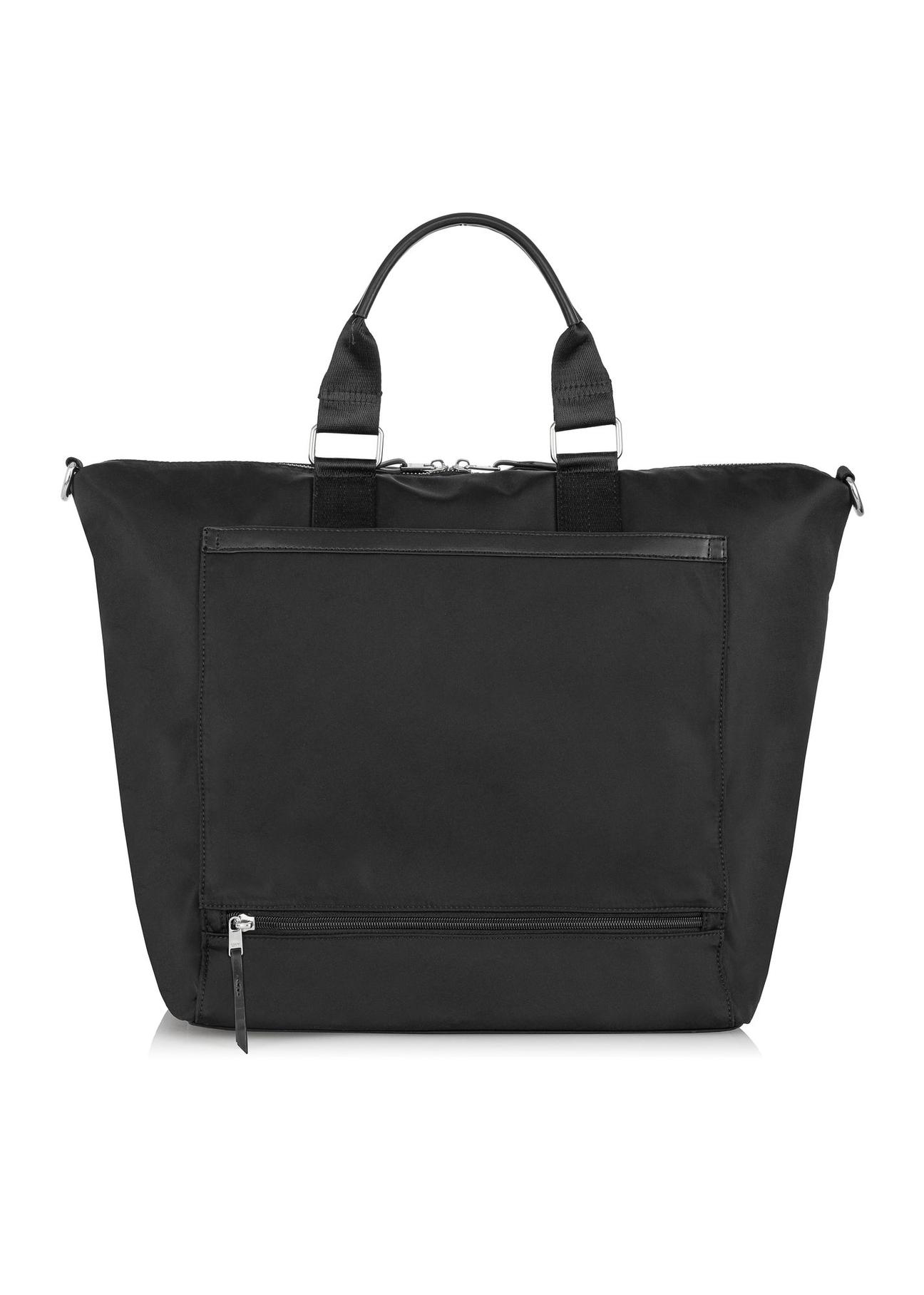 Large black unpadded women's bag TOREN-0274-99(W24)-04