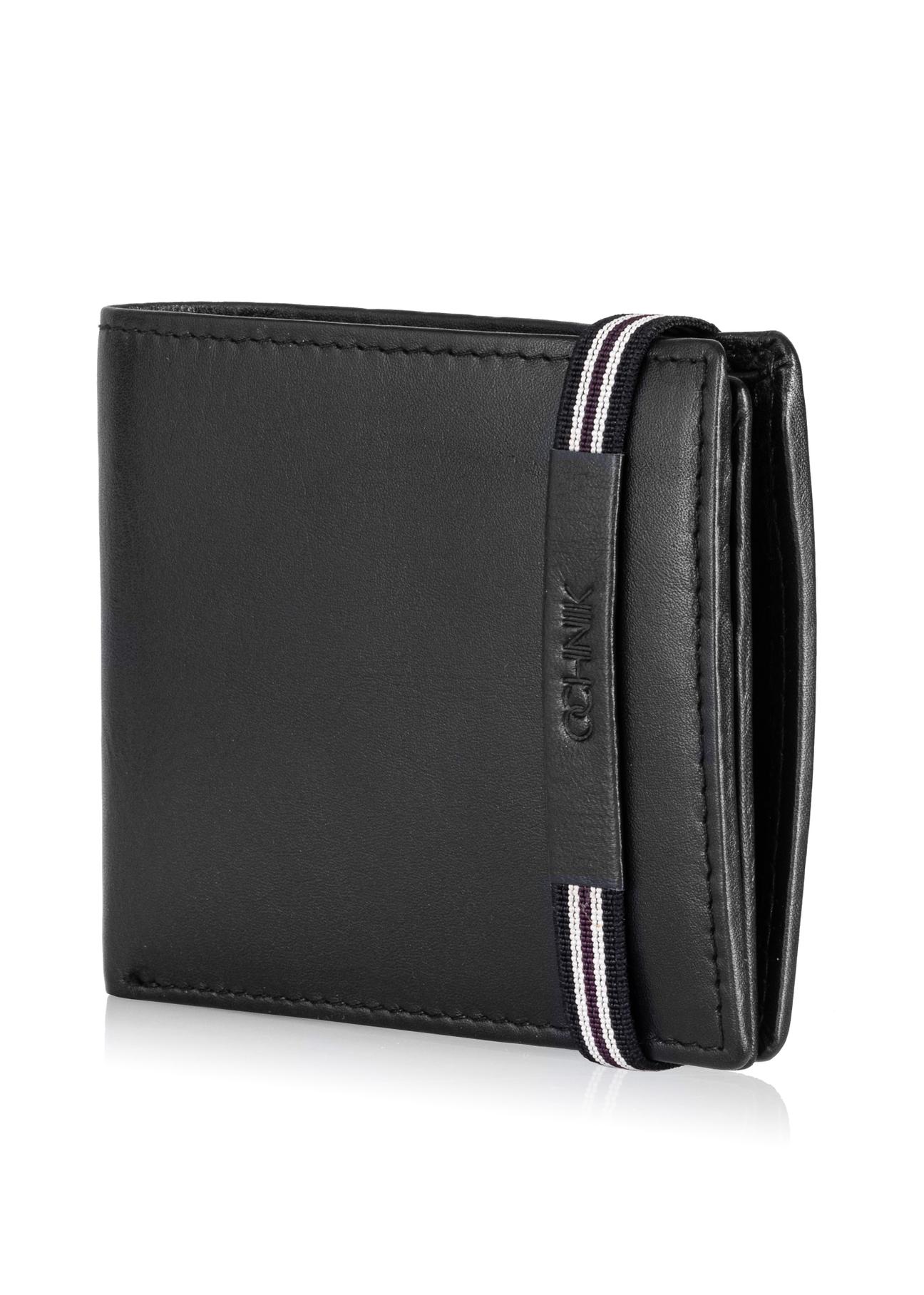 Men's leather wallet with elastic band PORMS-0517-99(W24)-02