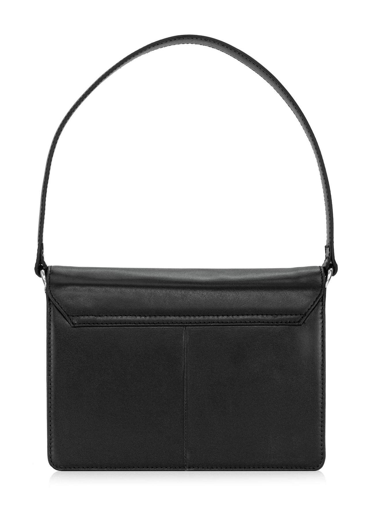 Women's black leather handbag TORES-1059-99(Z24)-04