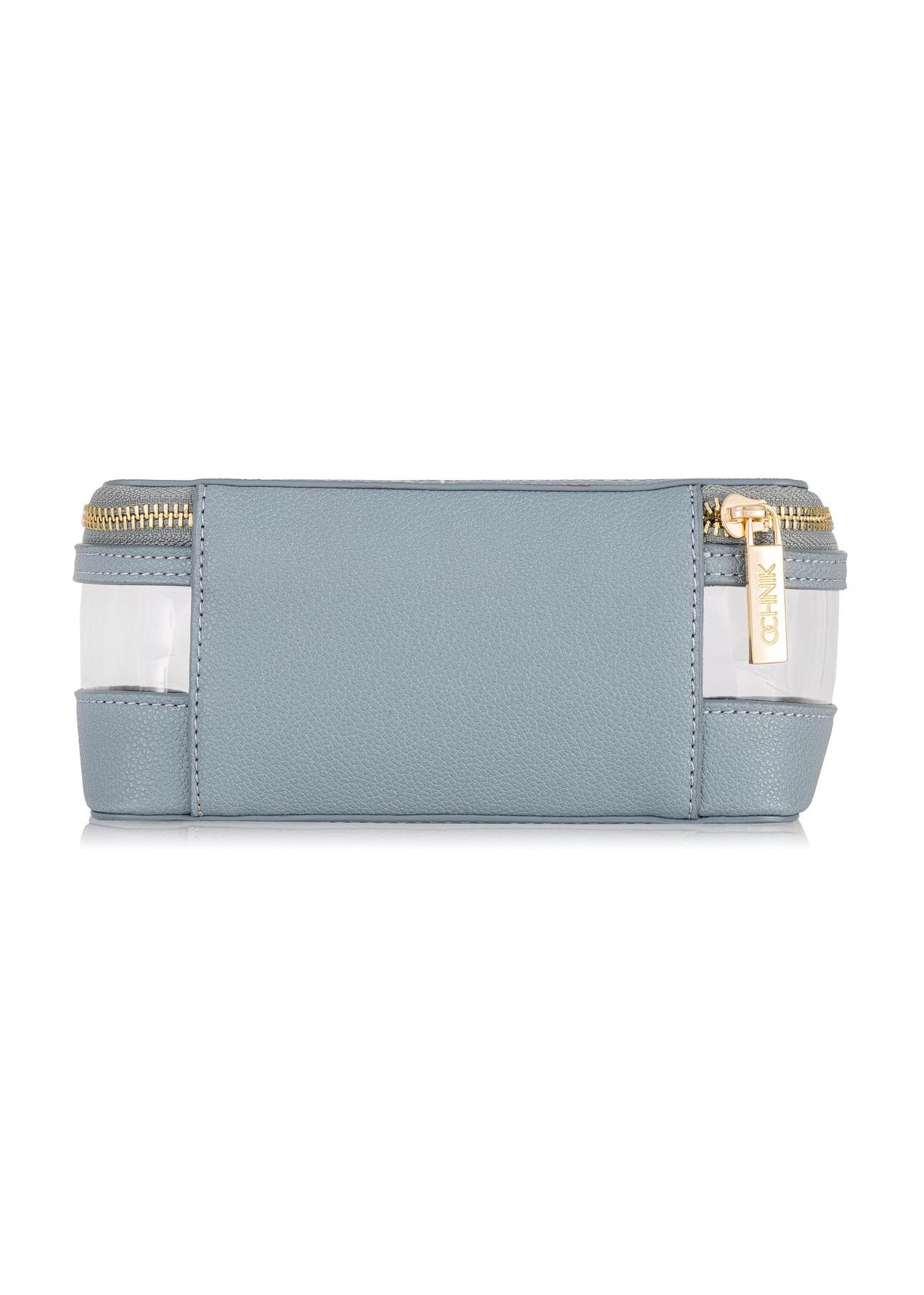 Small blue transparent women's cosmetic bag TOREC-0901-61(W24)-04