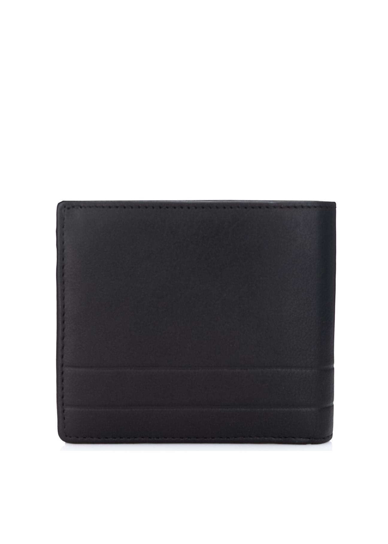 Black leather men's wallet PORMS-0142-99(Z23)-02