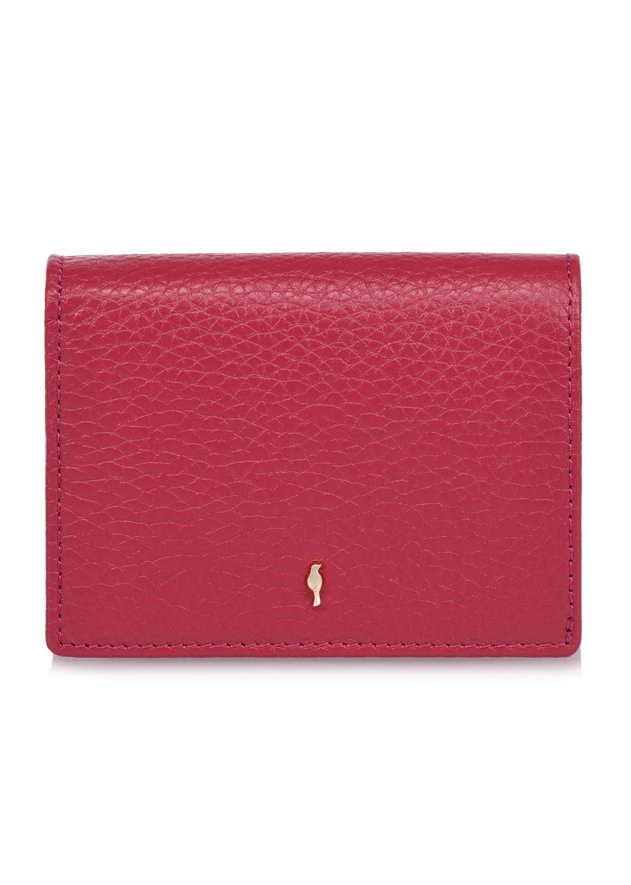 Pink leather women's wallet with RFID protection PORES-0807RFID-34(W24)-01