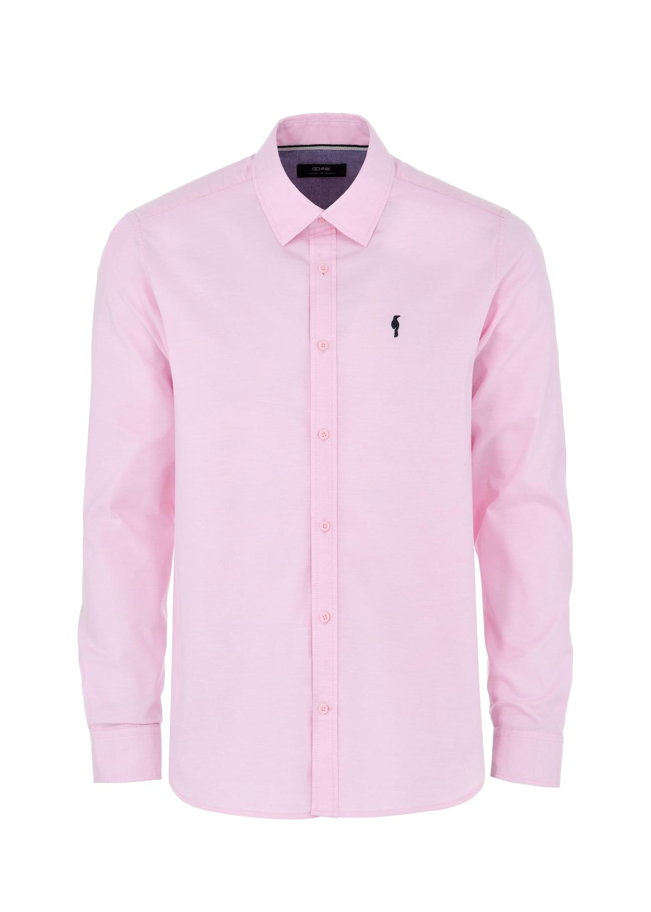 Pink men's shirt KOSMT-0323-34(W24)-03