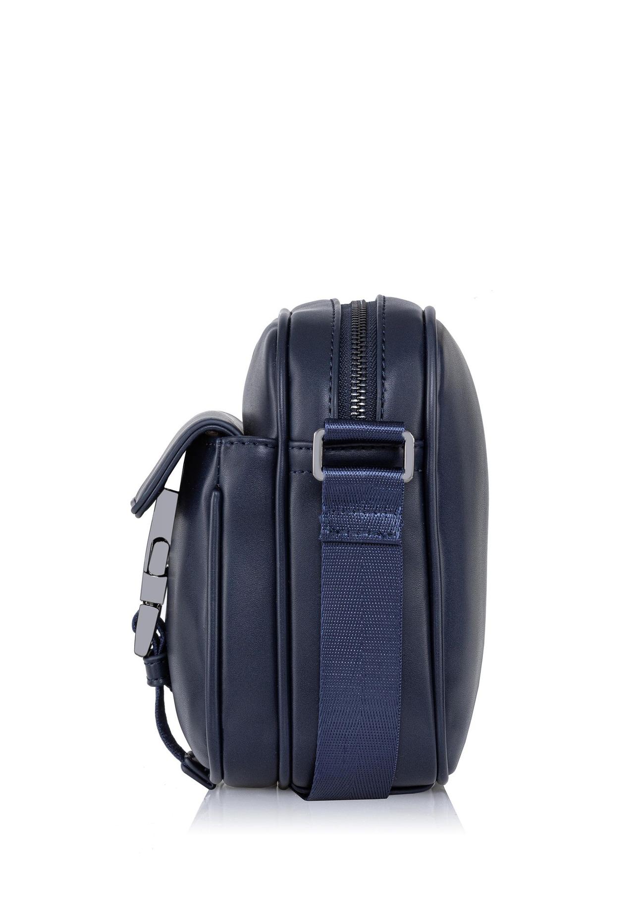 Navy blue men's bag with pocket TORMN-0292-69(W23)-03