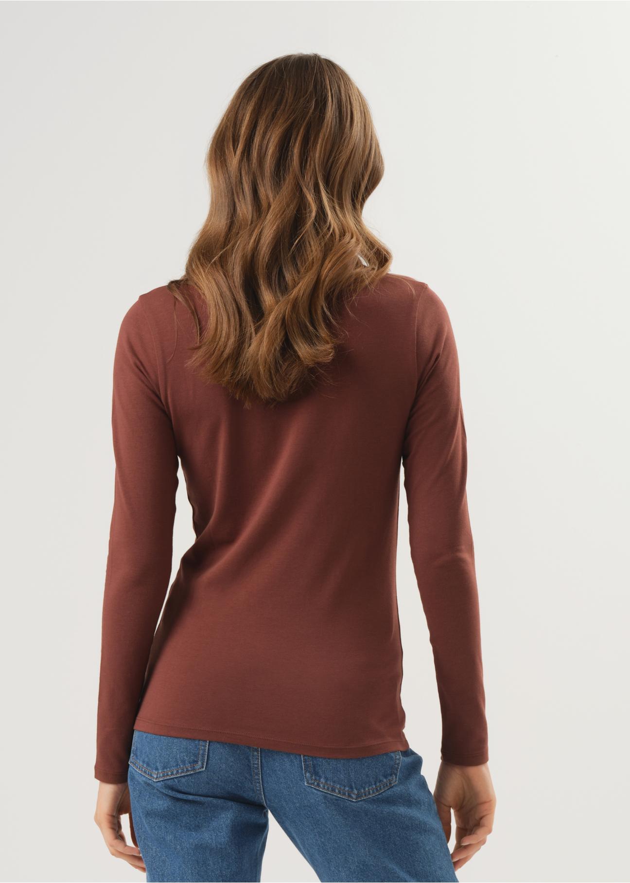 Women's turtleneck longsleeve blouse LSLDT-0040-89(Z23)-03